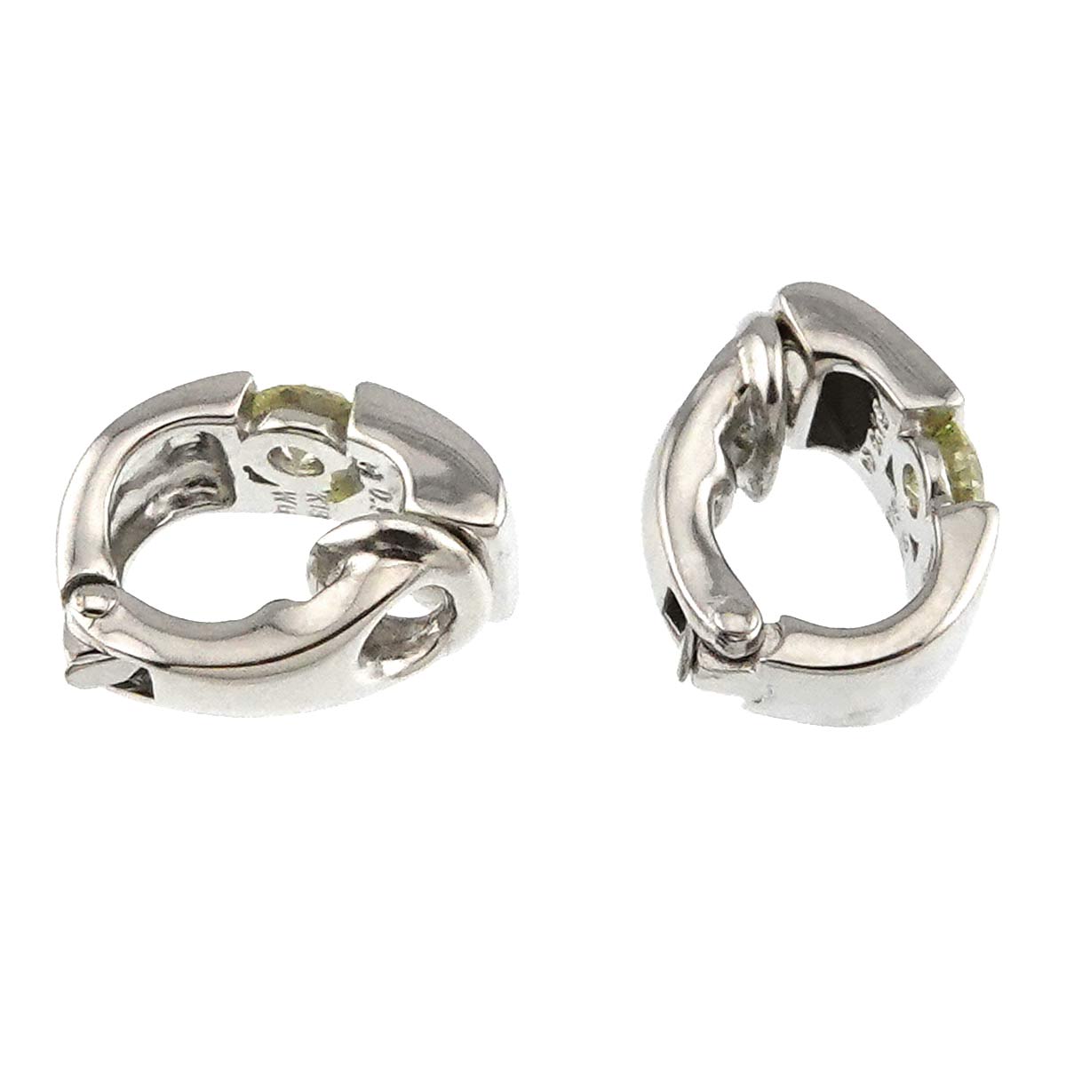 Diamond 0.15ct/0.15ct Earrings Clip on 18K White Gold 750