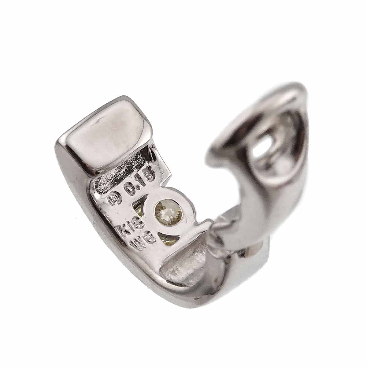 Diamond 0.15ct/0.15ct Earrings Clip on 18K White Gold 750