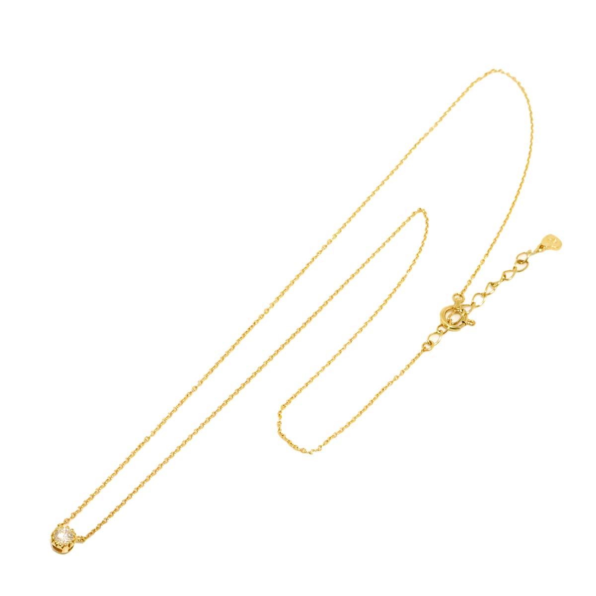 Diamond 0.12ct Necklace 18K YG 750