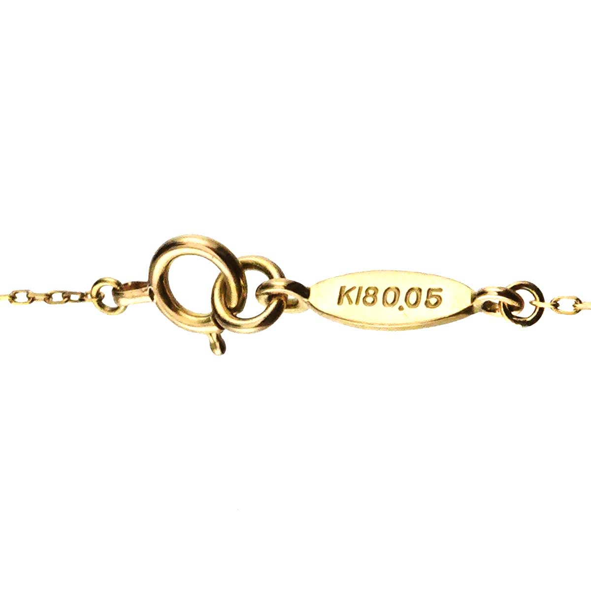 Heart Diamond 0.05ct Necklace 18K Yellow Gold 750