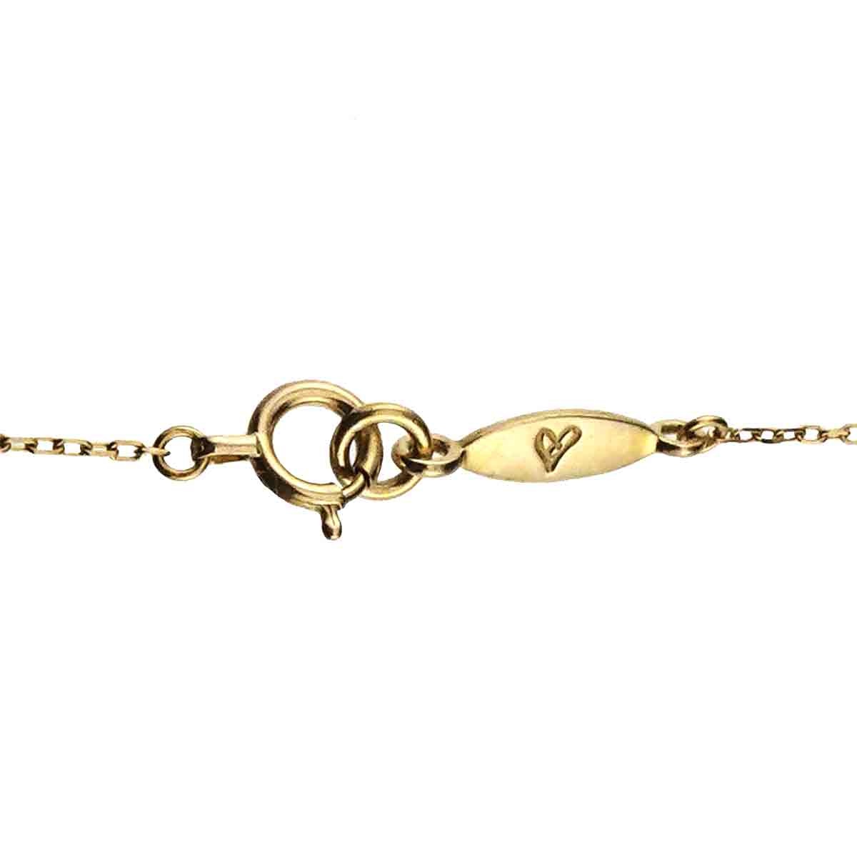 Heart Diamond 0.05ct Necklace 18K Yellow Gold 750