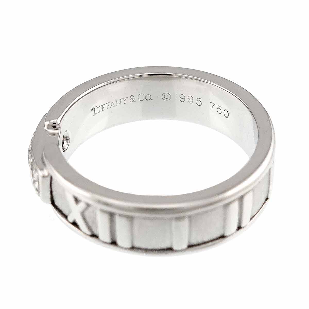 Atlas Diamond Ring 18K White Gold 750 size5.25(US)