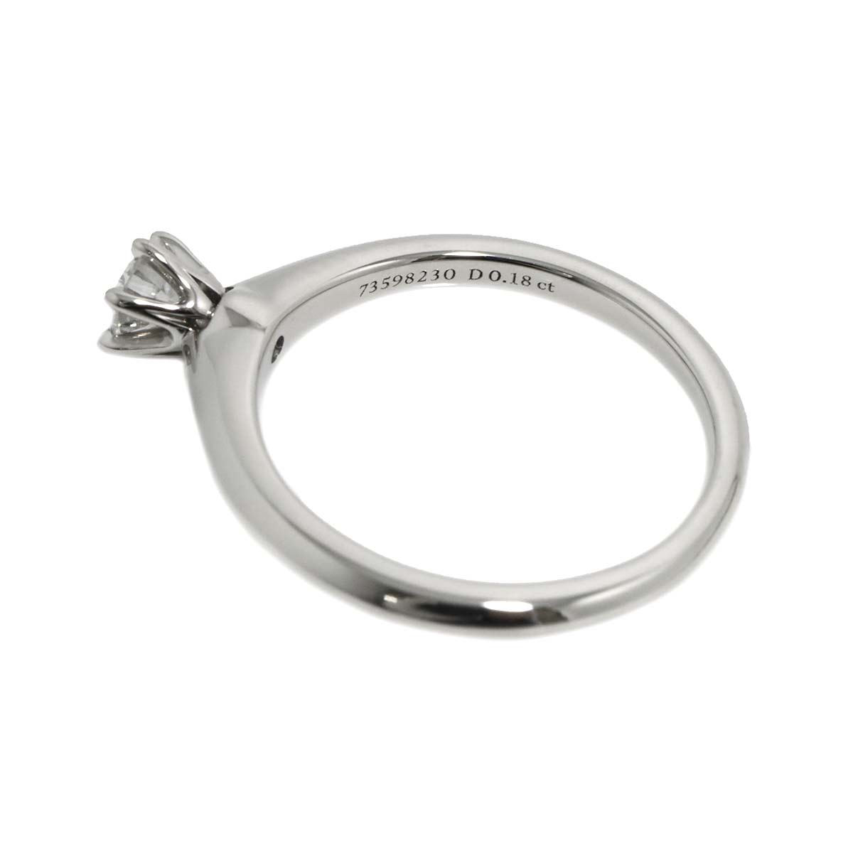 Diamond 0.18ct E/VVS2/3EX Ring Platinum Size4-4.5(US)