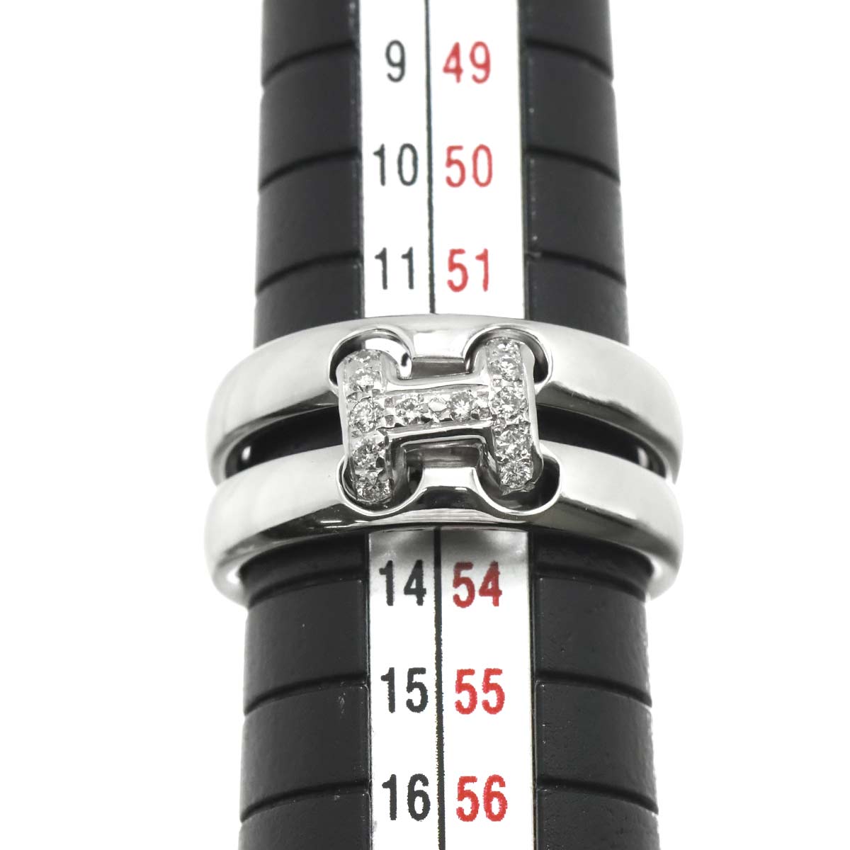 Diamond Ring 18K White Gold 750 Size53 6-6.25(US)