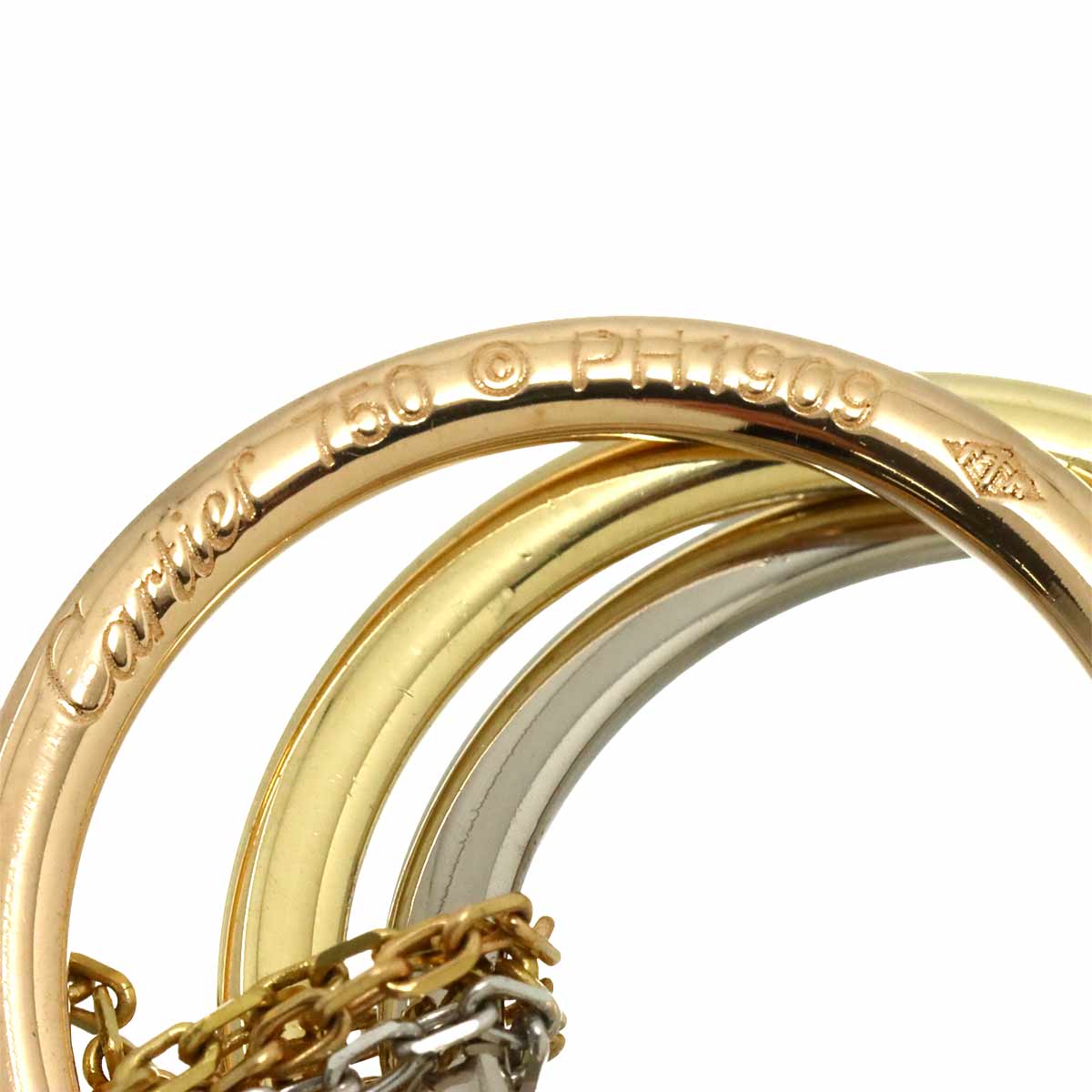 Trinity Diamond Necklace 18K YG WG PG 750