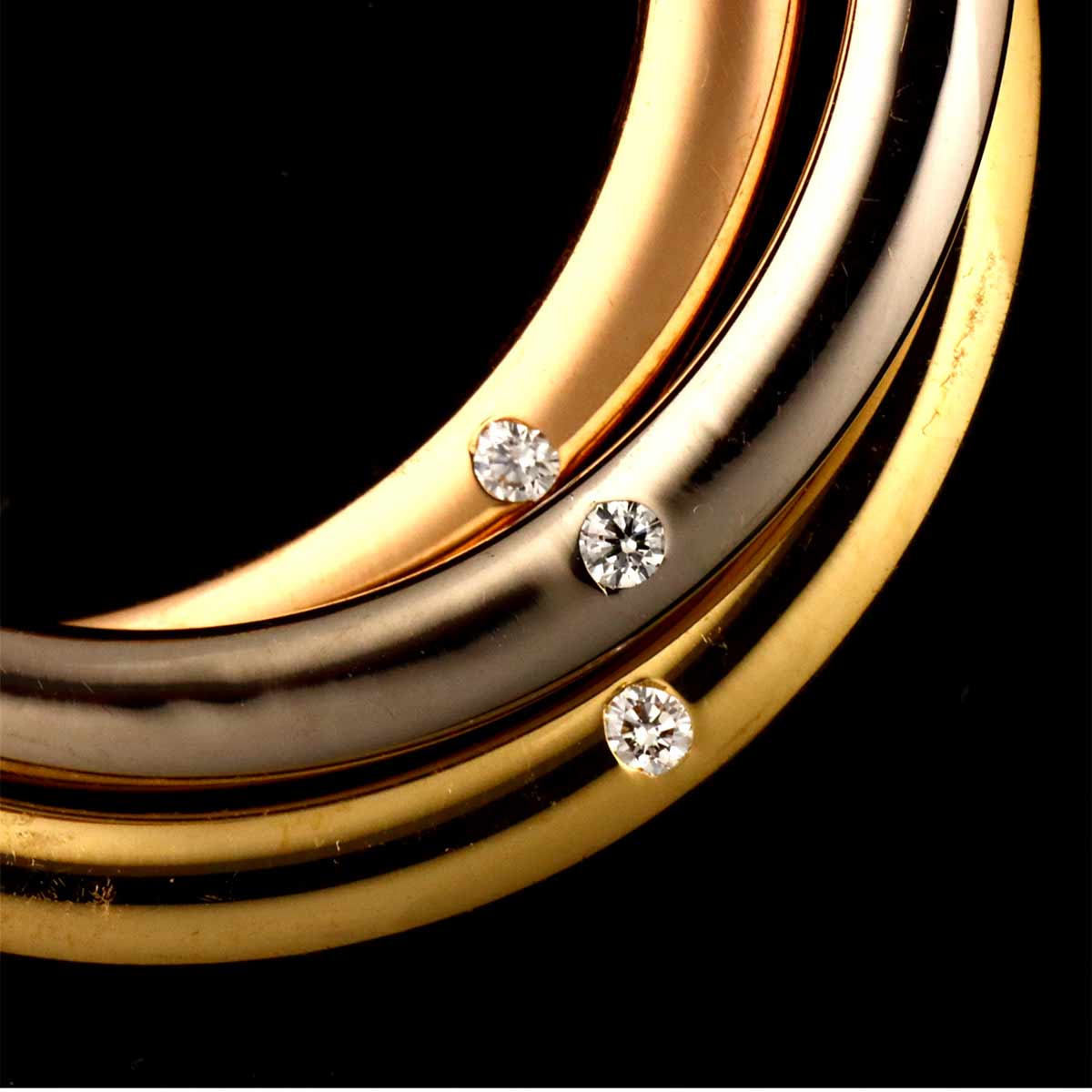 Trinity Diamond Necklace 18K YG WG PG 750