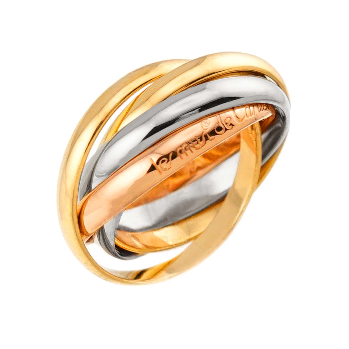 Trinity SM Ring 18K YG WG PG 750 Size49 4.75-5(US)