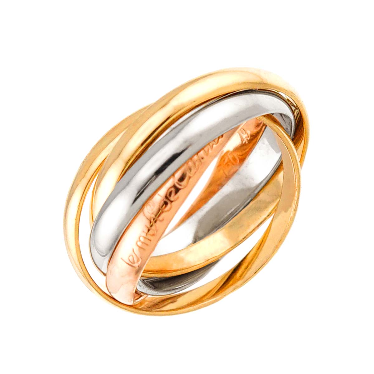 Trinity SM Ring 18K YG WG PG 750 Size49 4.75-5(US)