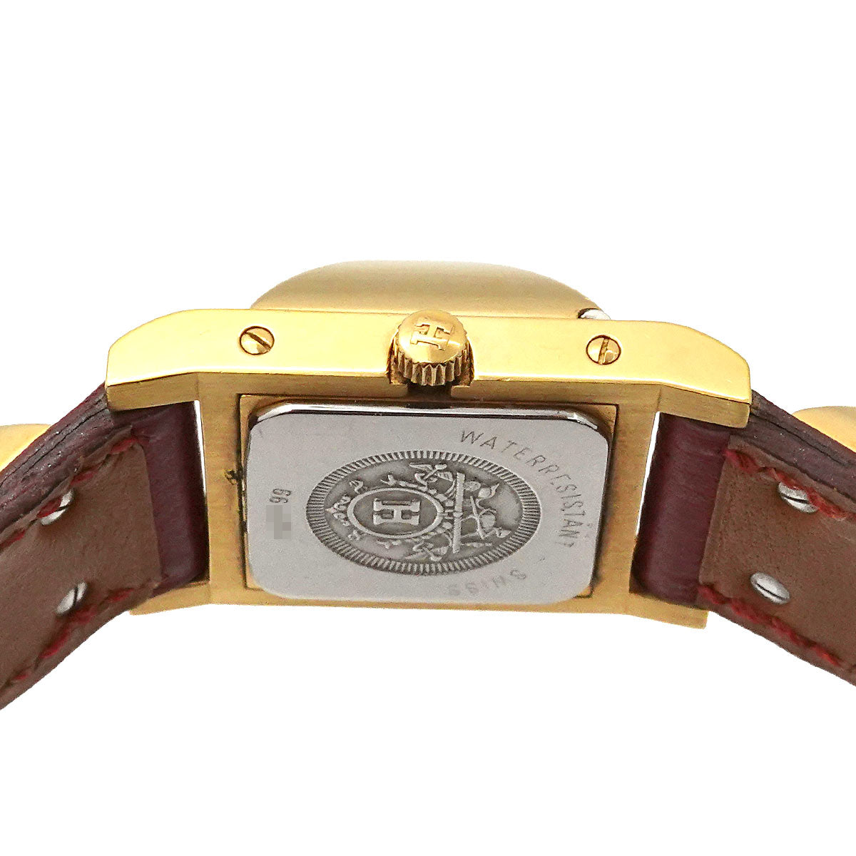 Medor Vintage pyramid Gold studs Quartz White Dial Ladies