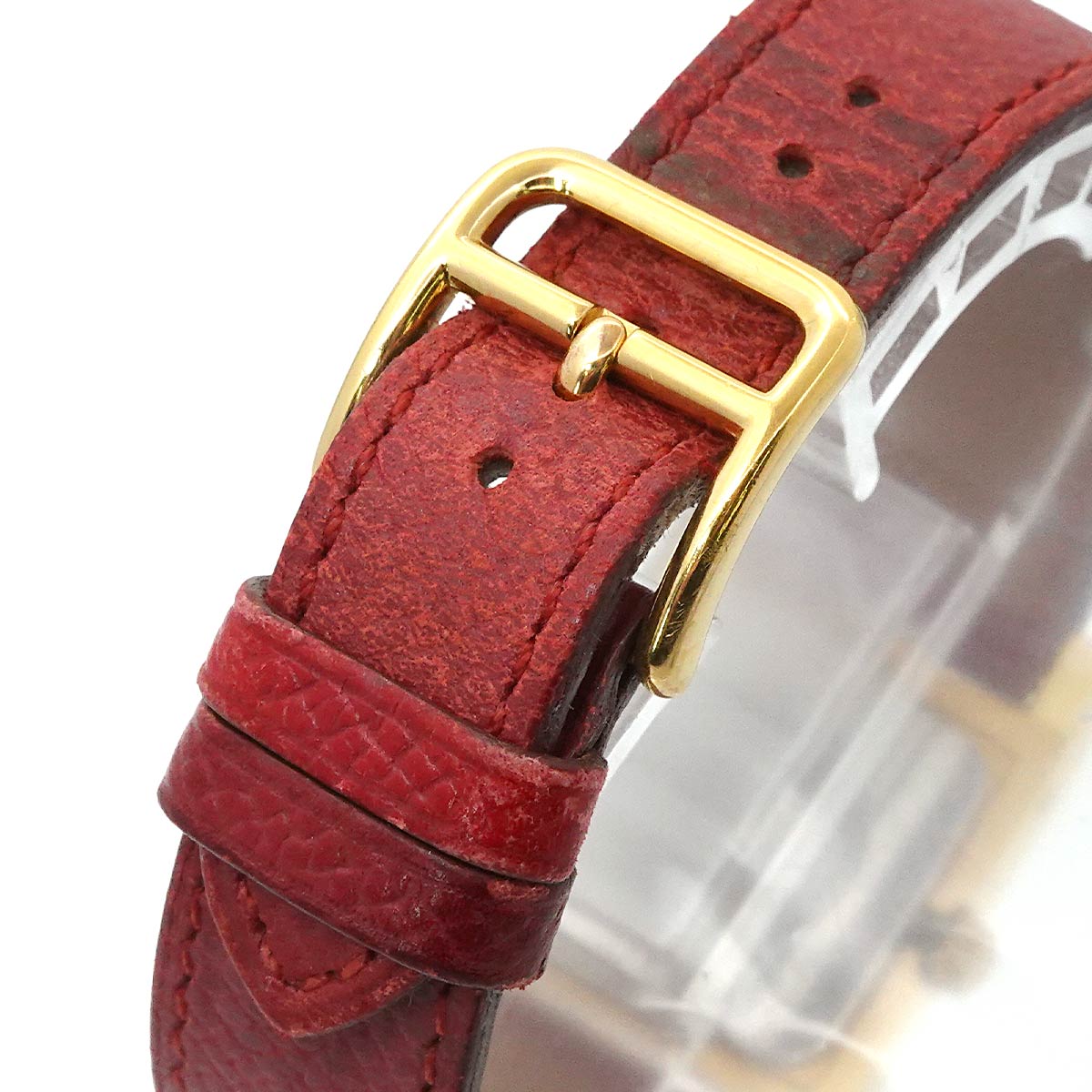 Medor Vintage pyramid Gold studs Quartz White Dial Ladies