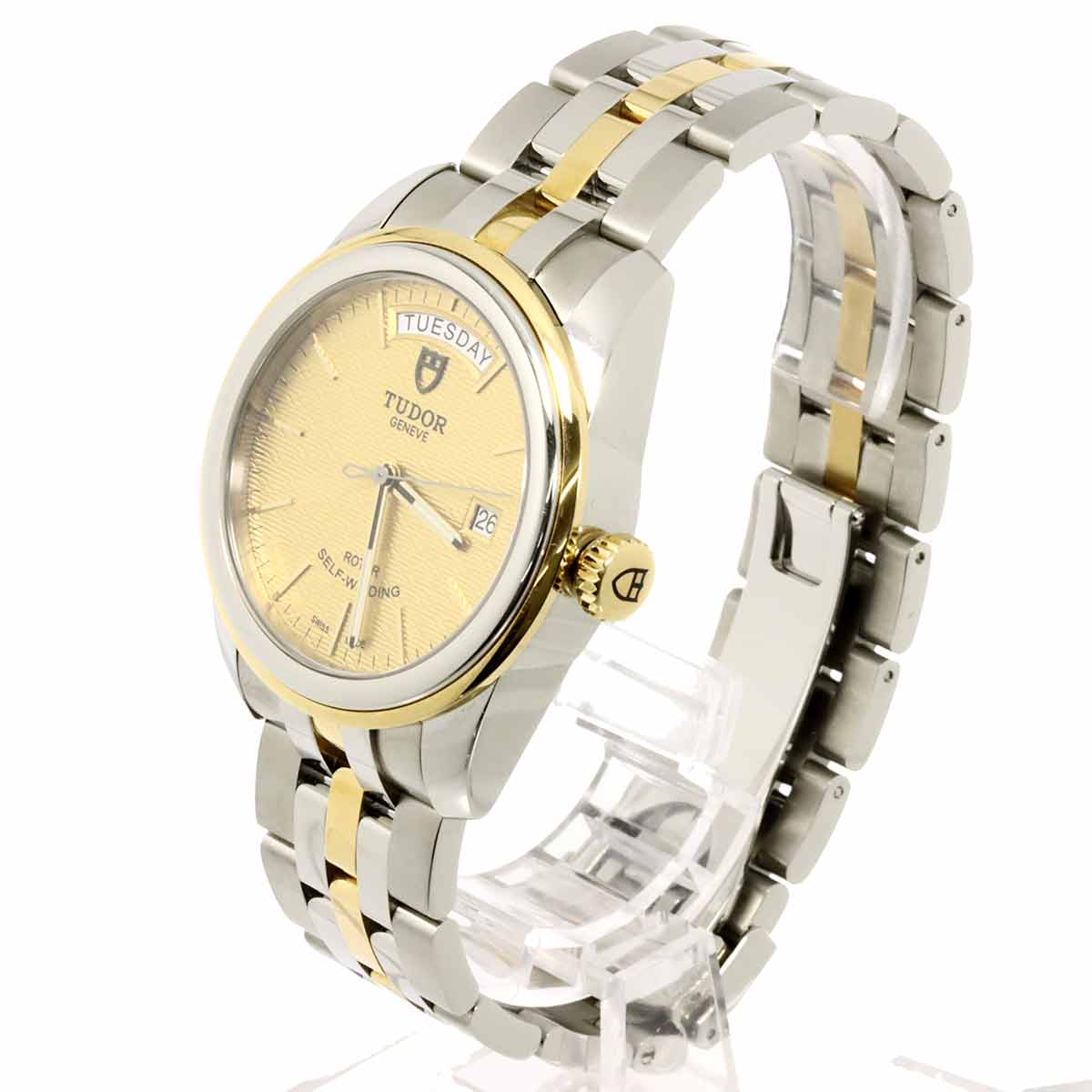 Glamour DateDay 56003 YG Automatic Gold Dial Mens Watch