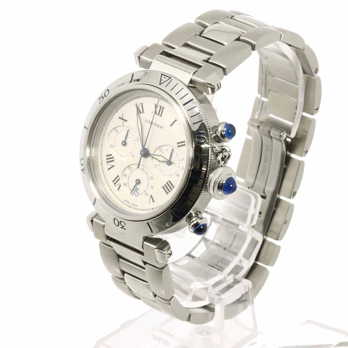 Pasha 38mm W31018H3 Date Automatic Silver Dial Mens Watch