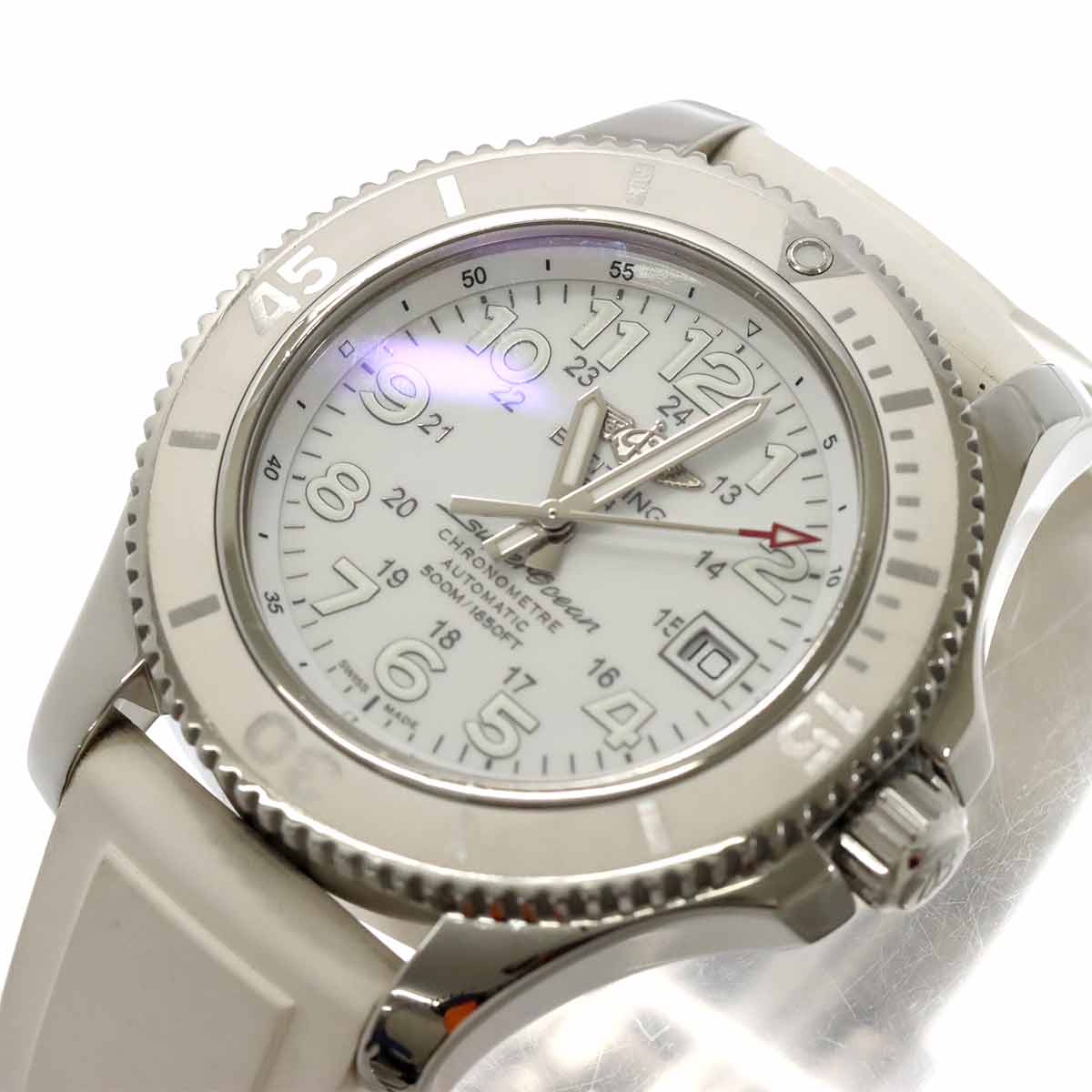 Super Ocean II 42mm A17365 White Dial Automatic Mens Watch