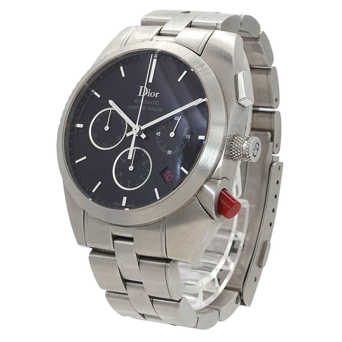 CHIFFRE ROUGE Date CD084610M002 Chronograph Black Dial