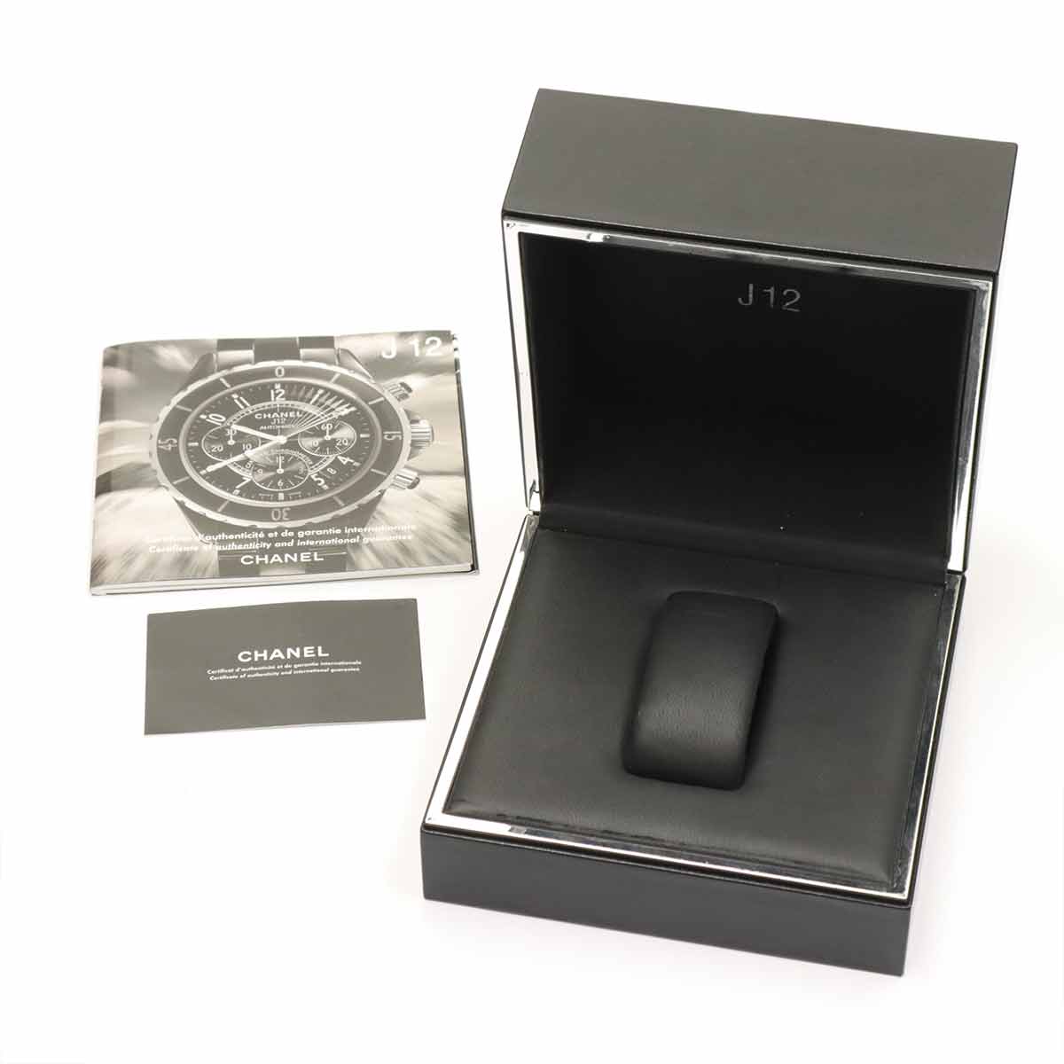 J12 41mm Chronograph H0940 Date Automatic Black Dial Mens