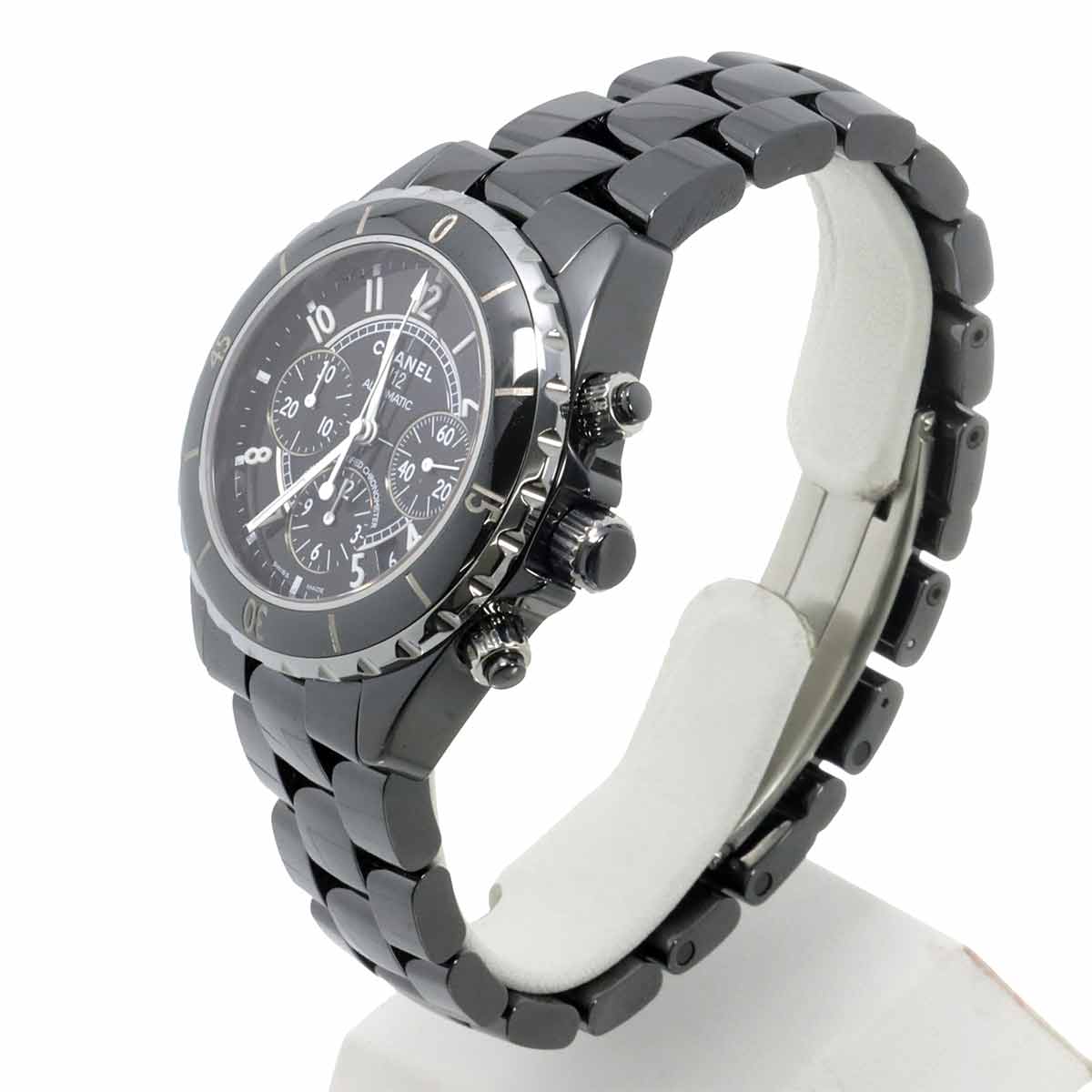 J12 41mm Chronograph H0940 Date Automatic Black Dial Mens