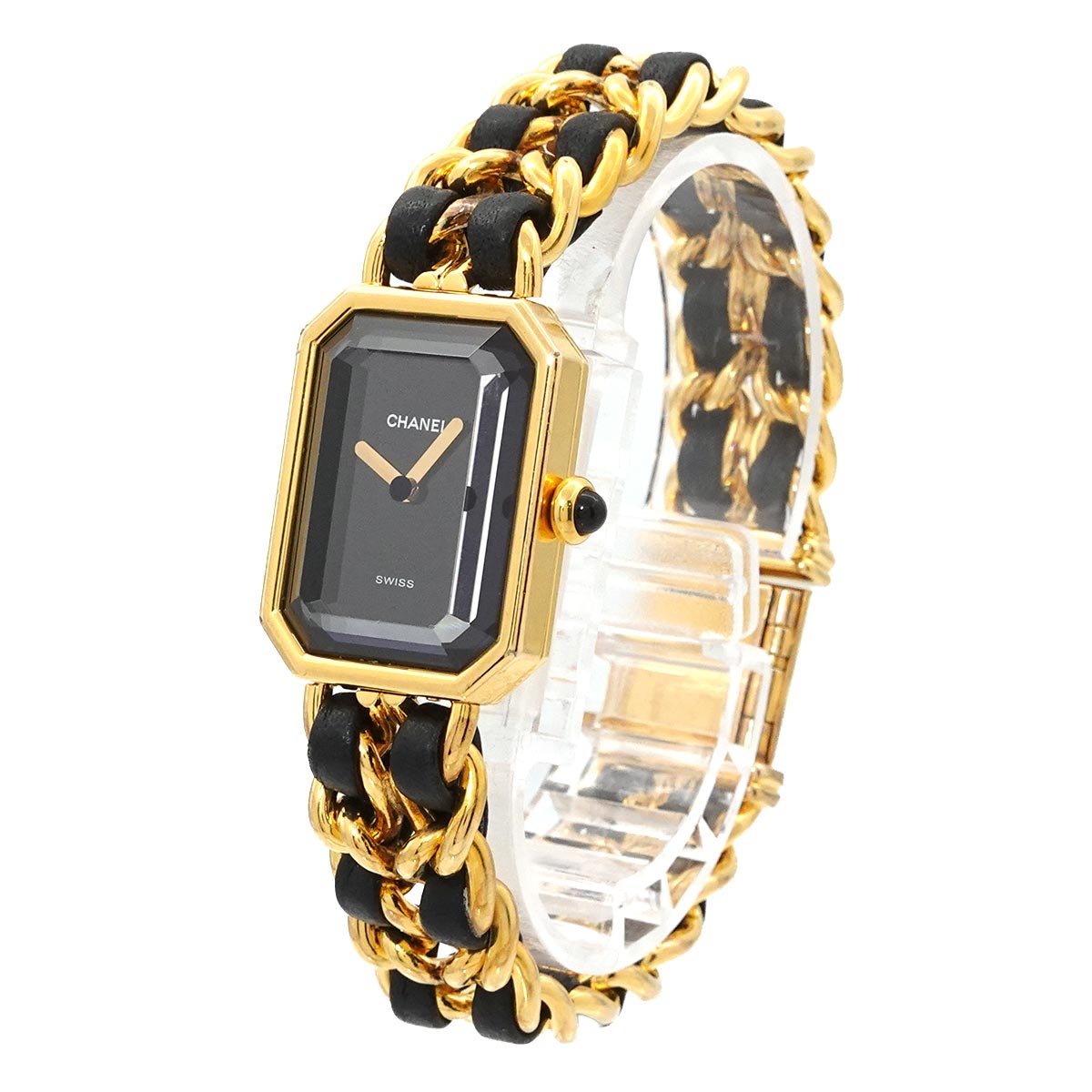 Premiere Size L H0001 Vintage Quartz Black Dial Ladies Watch