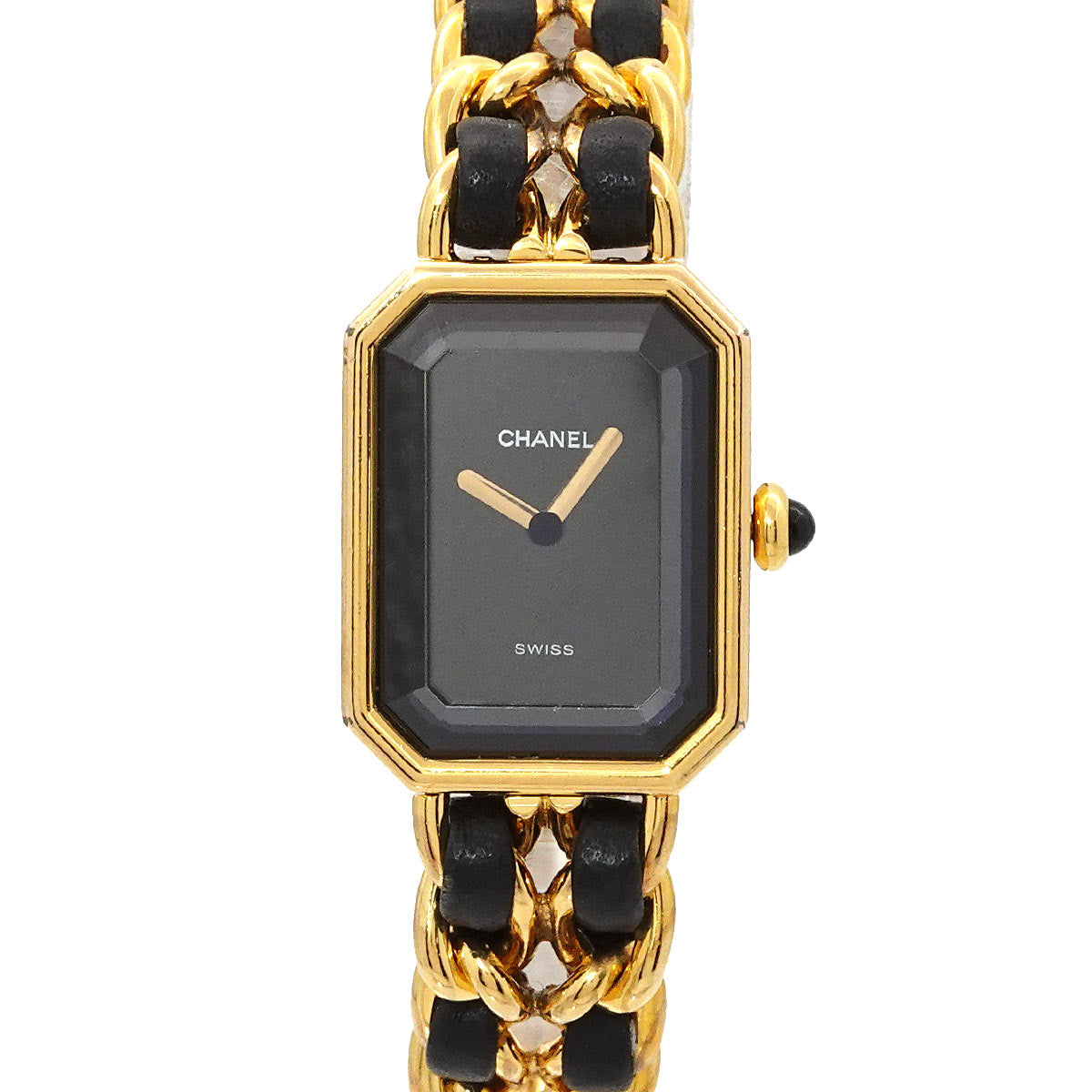 Premiere Size L H0001 Vintage Quartz Black Dial Ladies Watch