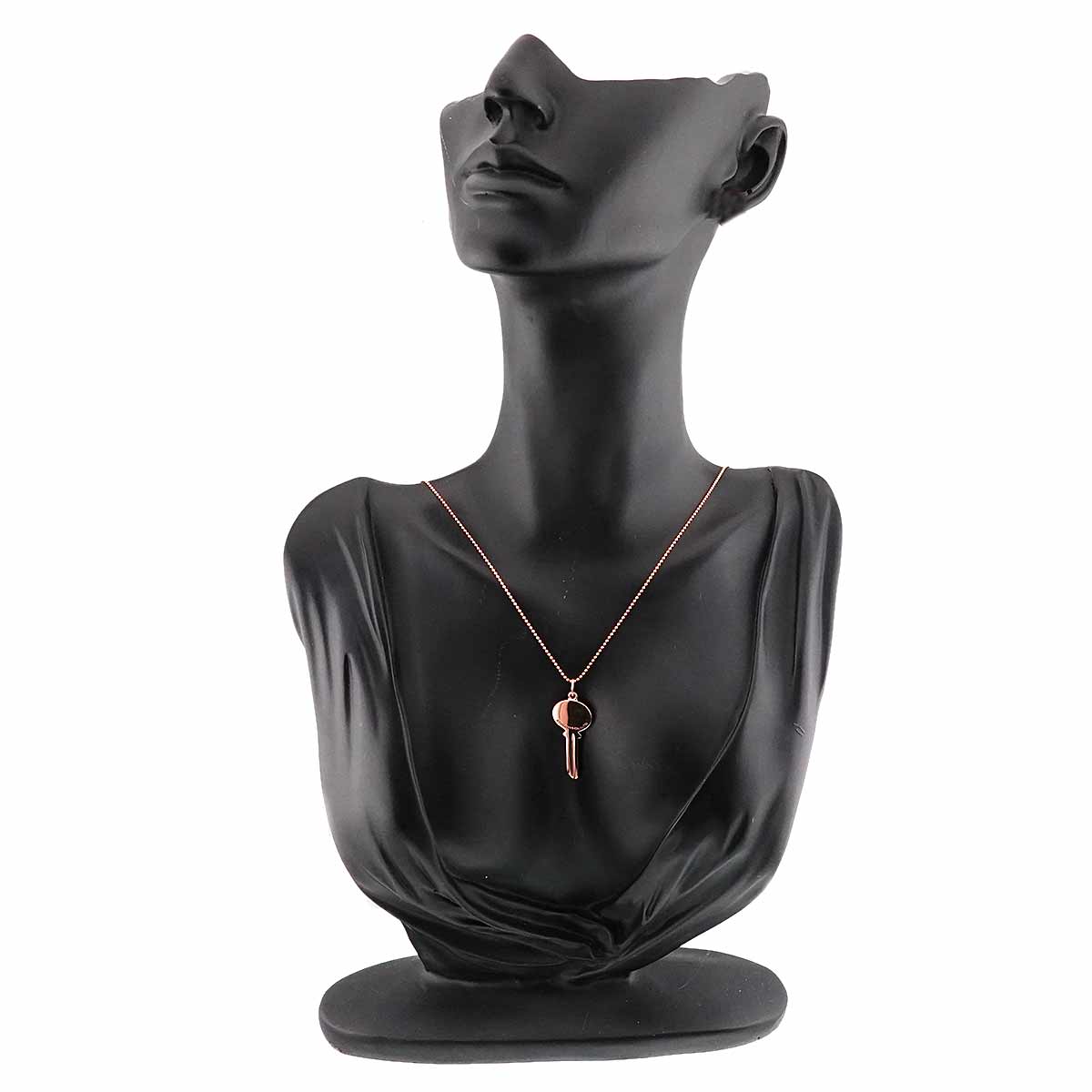 Oval key Necklace 18K PG 750