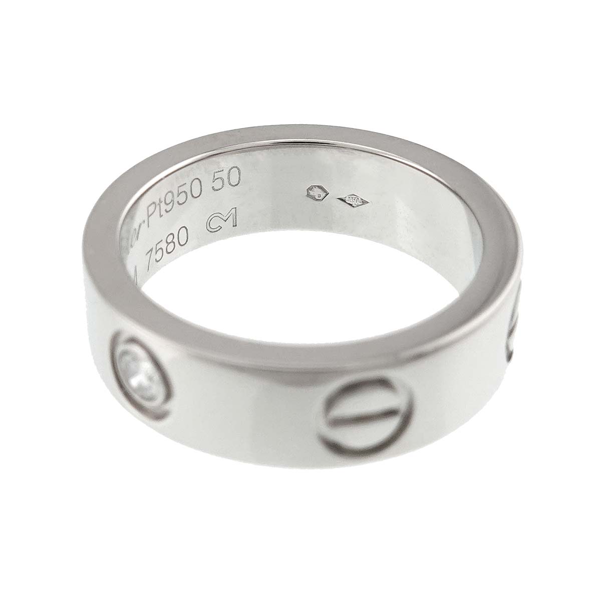 Love Ring Diamond 1P Platinum size50 4.75-5(US)