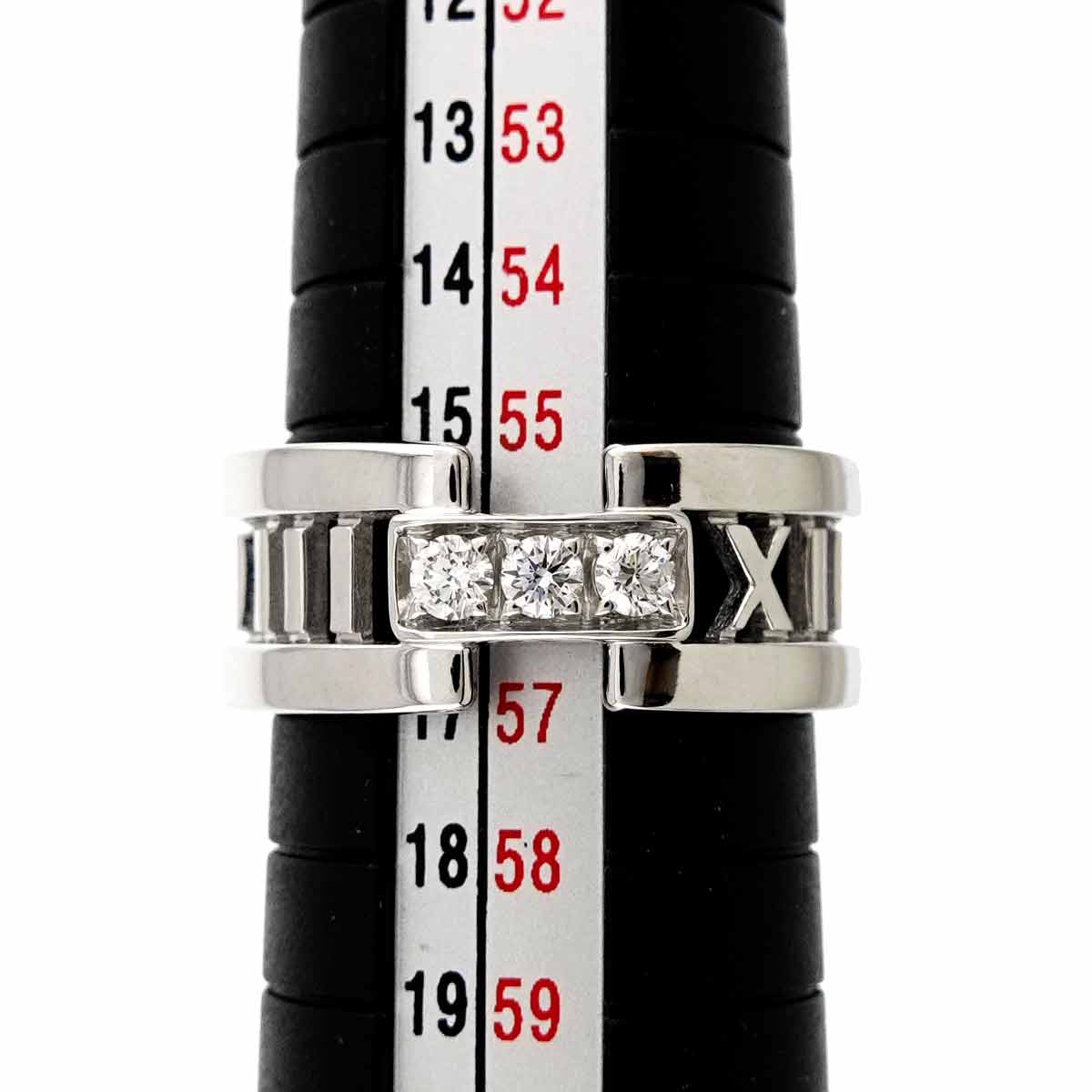 Atlas Diamond Ring 18K White Gold 750 size7.5(US)