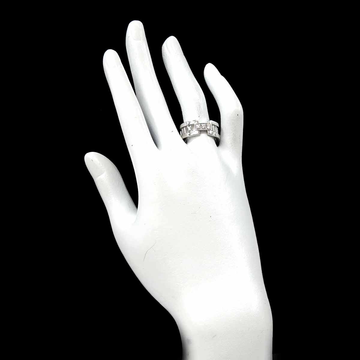 Atlas Diamond Ring 18K White Gold 750 size7.5(US)