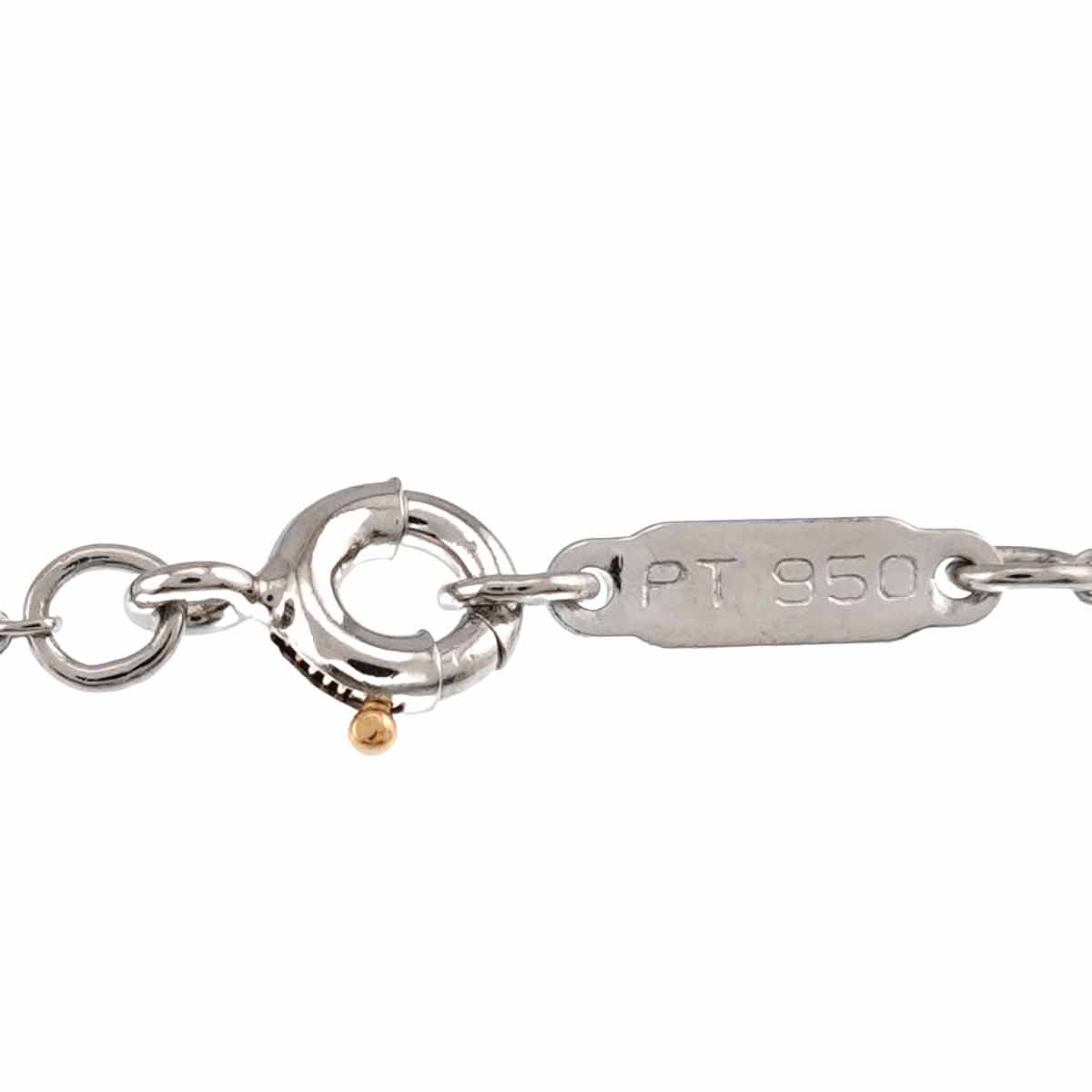 Dots Diamond Heart Necklace Platinum