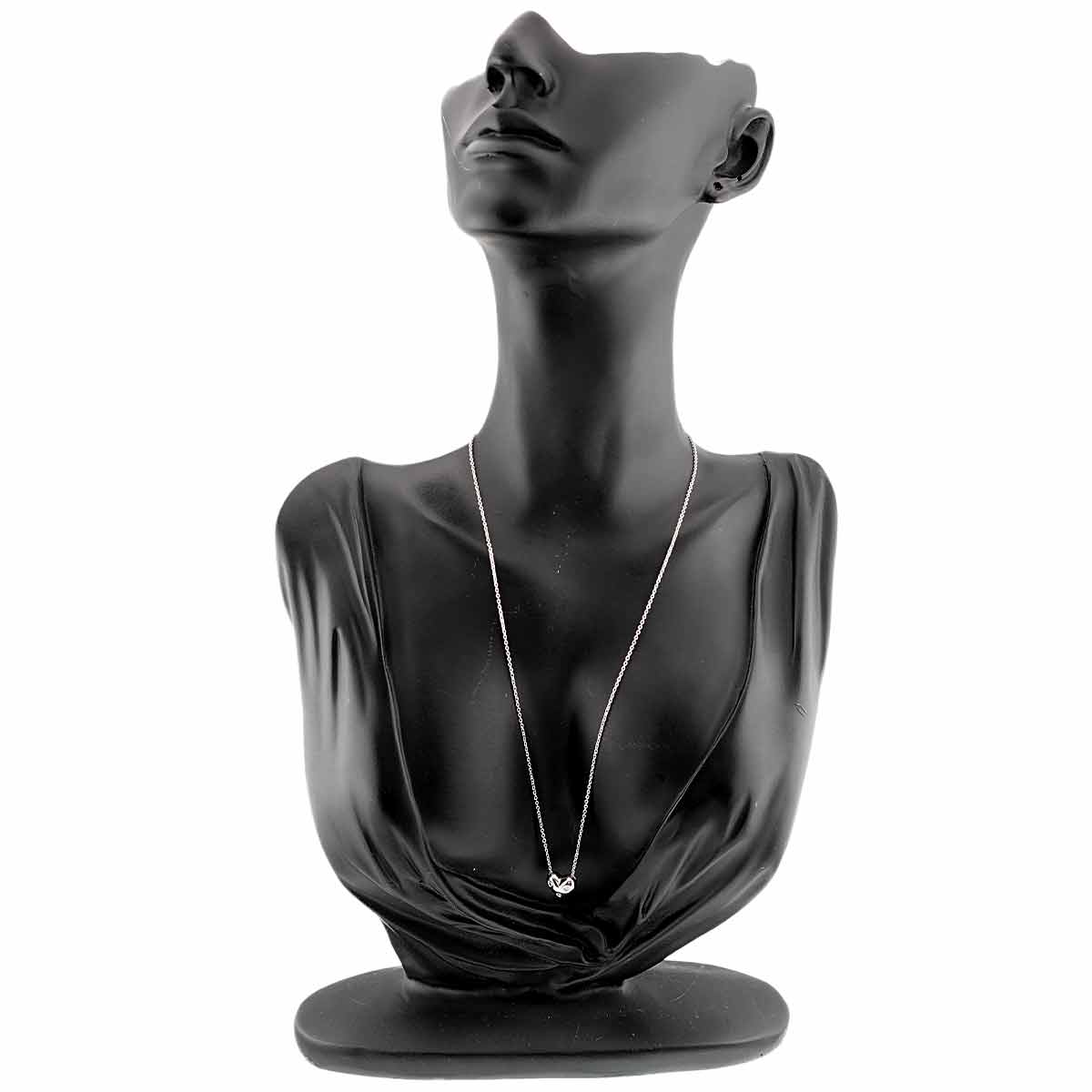 Dots Diamond Heart Necklace Platinum