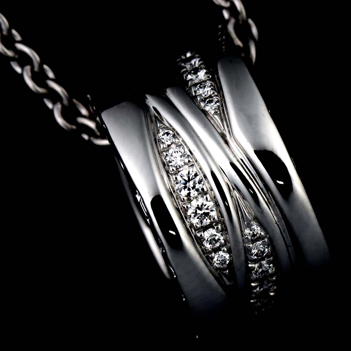 B-ZERO1 Legend Diamond Necklace 18K White Gold 750