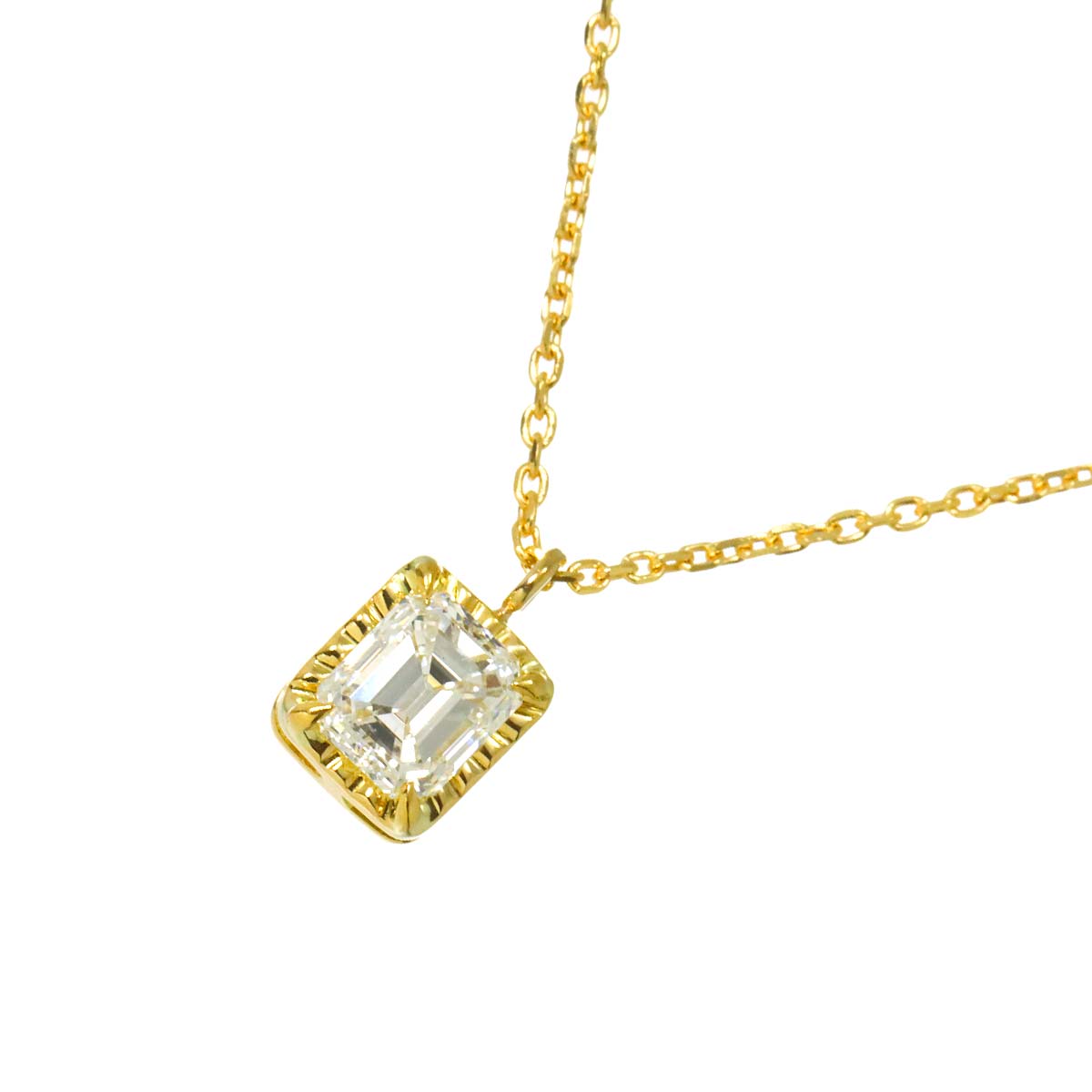Diamond 0.410ct Necklace 18K YG Yellow Gold 750