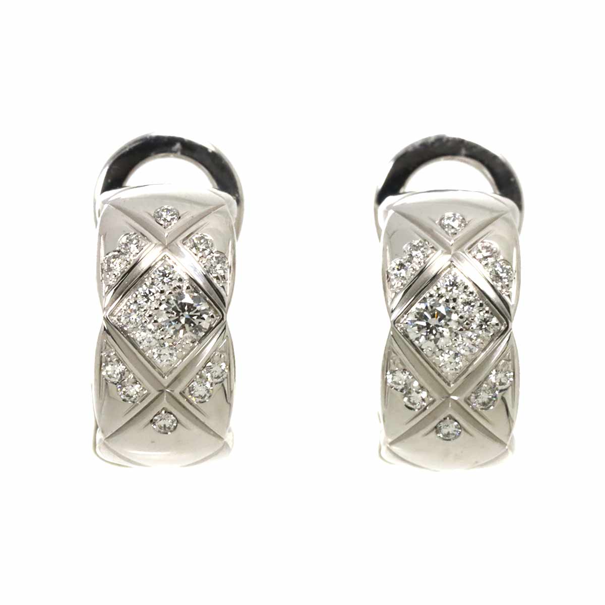 Coco Crush Diamond Earring Pierced 18K WG 750