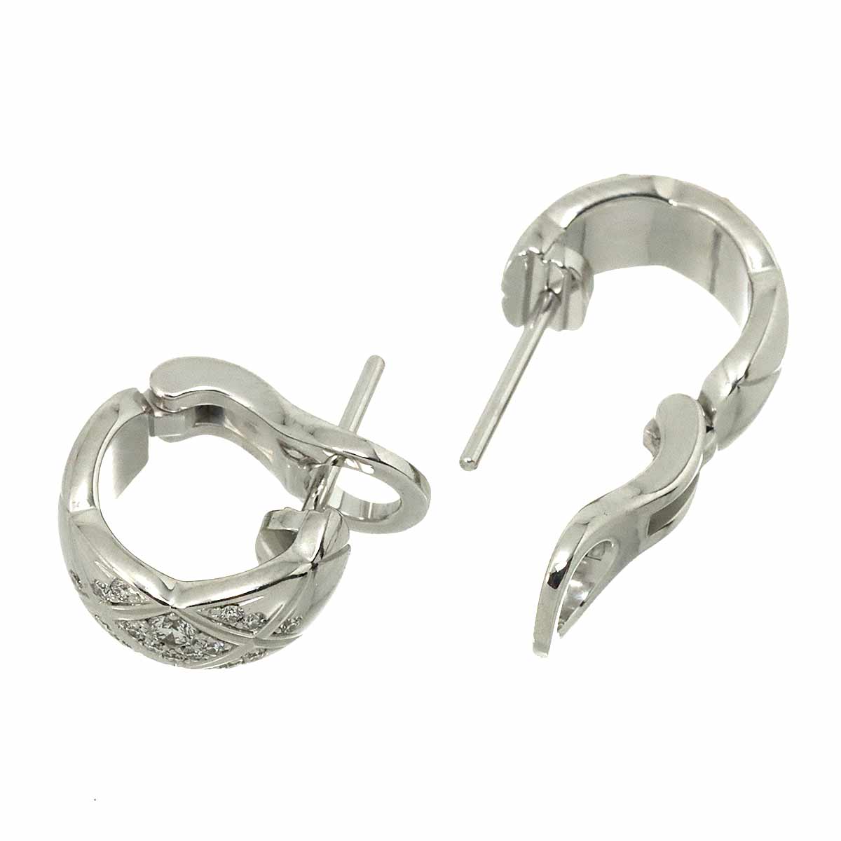 Coco Crush Diamond Earring Pierced 18K WG 750