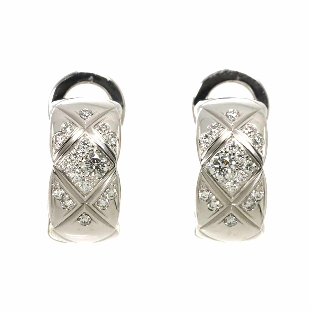 Coco Crush Diamond Earring Pierced 18K WG 750