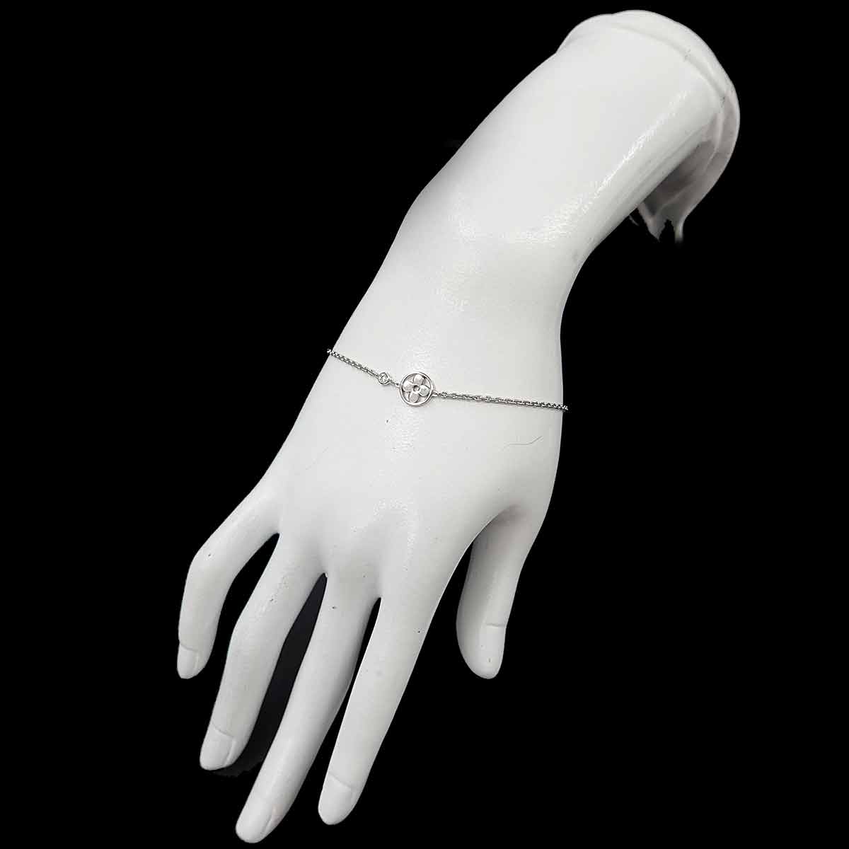 MONOGRAM Flower Diamond Bracelet 18K White Gold 750