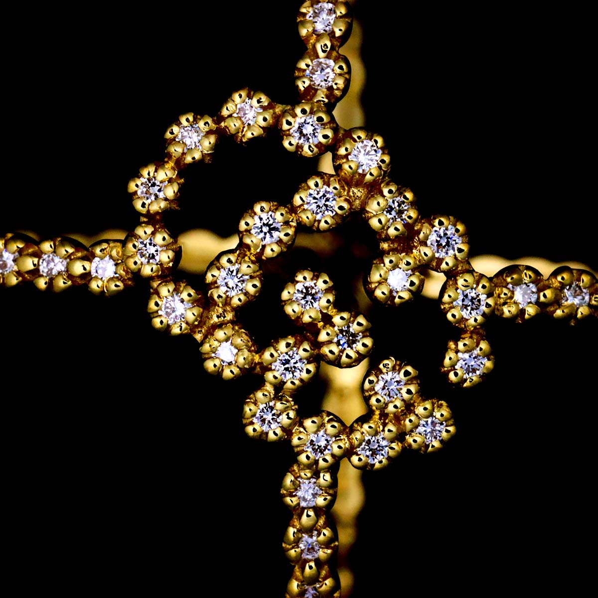 Diamond Ring 18K Yellow Gold 750 Size11 5.5-5.75(US)