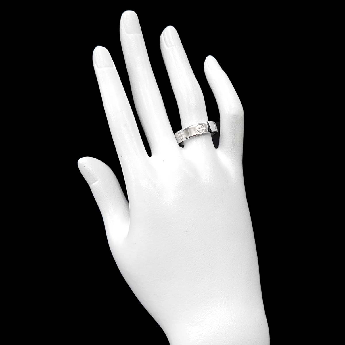 Love Ring Diamond 3P 18K White Gold 750 size56 7.25(US)