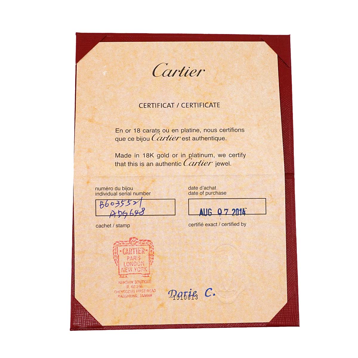 Love Bracelet 18K Yellow Gold 750 Size21