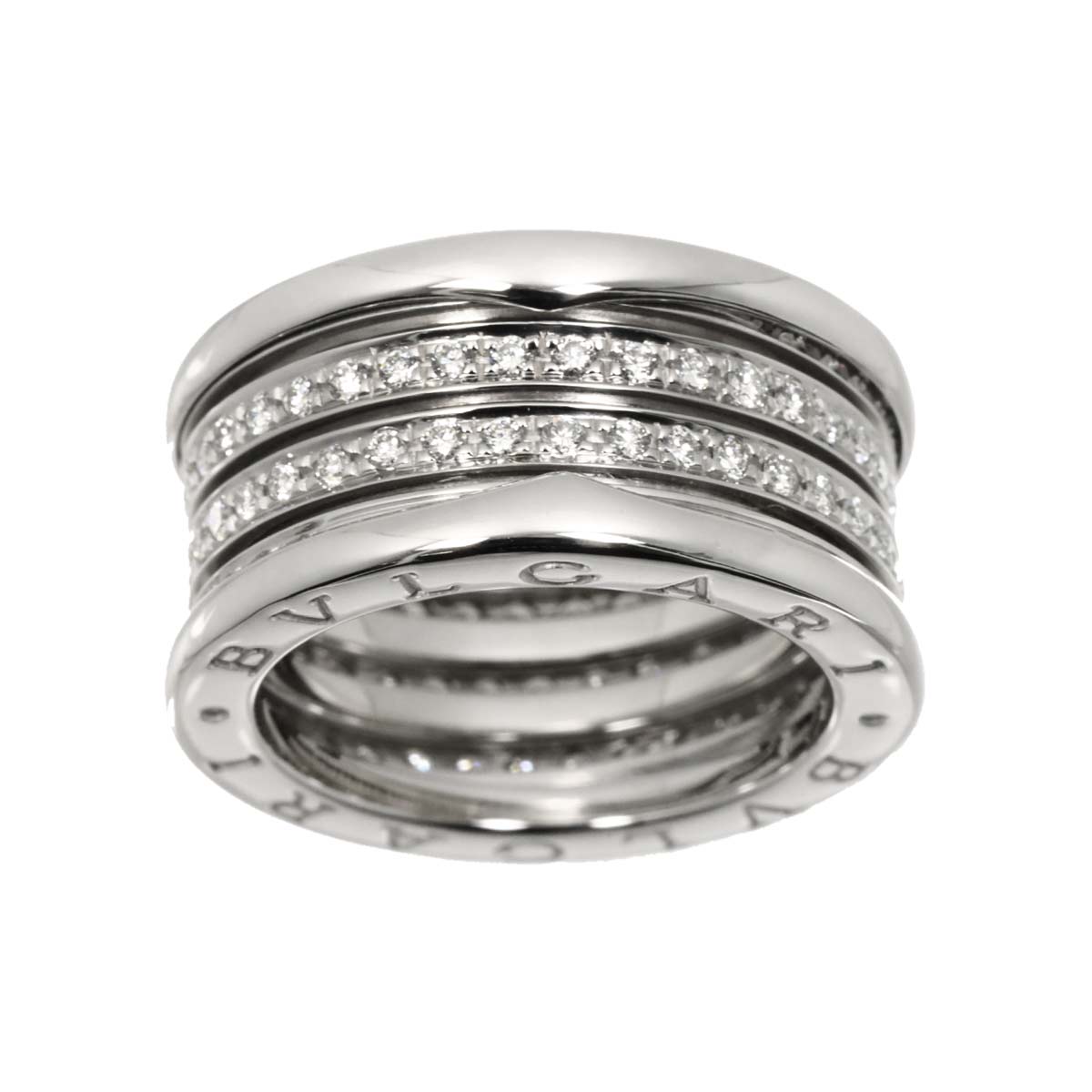 B-zero1 4Band Pave Diamond Ring 18K WG 750 size54 6.25-6.5(US)