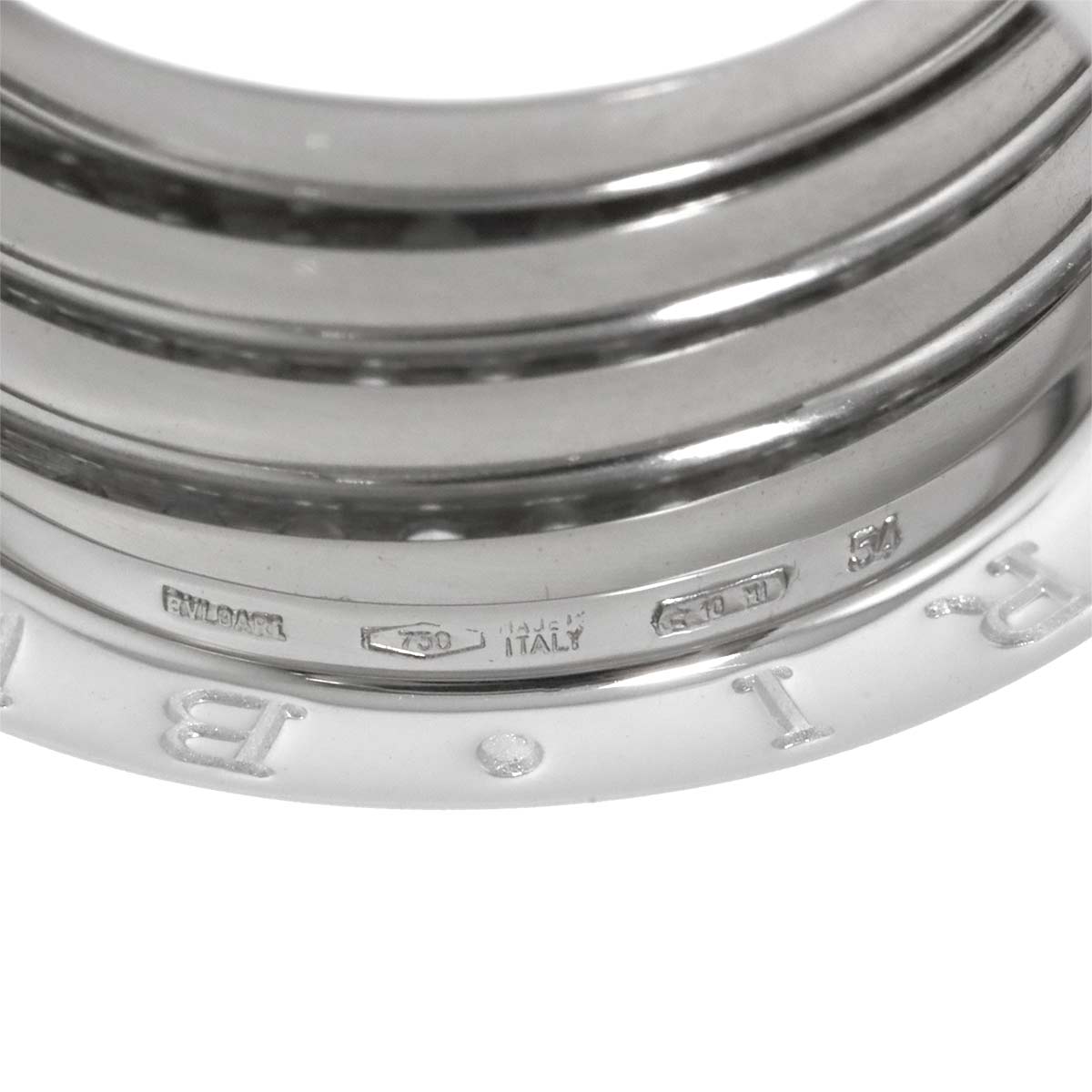 B-zero1 4Band Pave Diamond Ring 18K WG 750 size54 6.25-6.5(US)