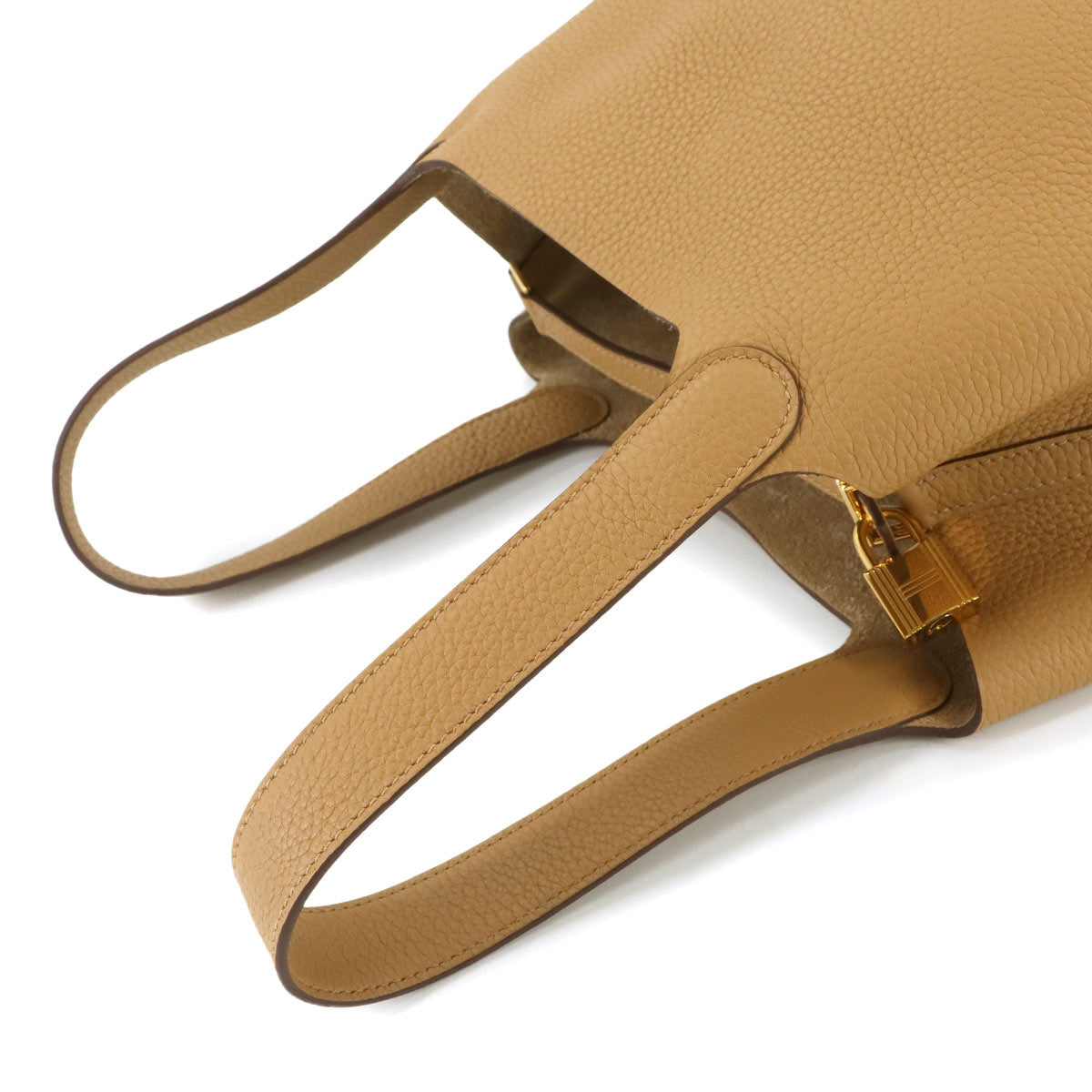 Picotin Lock MM Hand Bag Taurillon Clemence Biscuit Purse