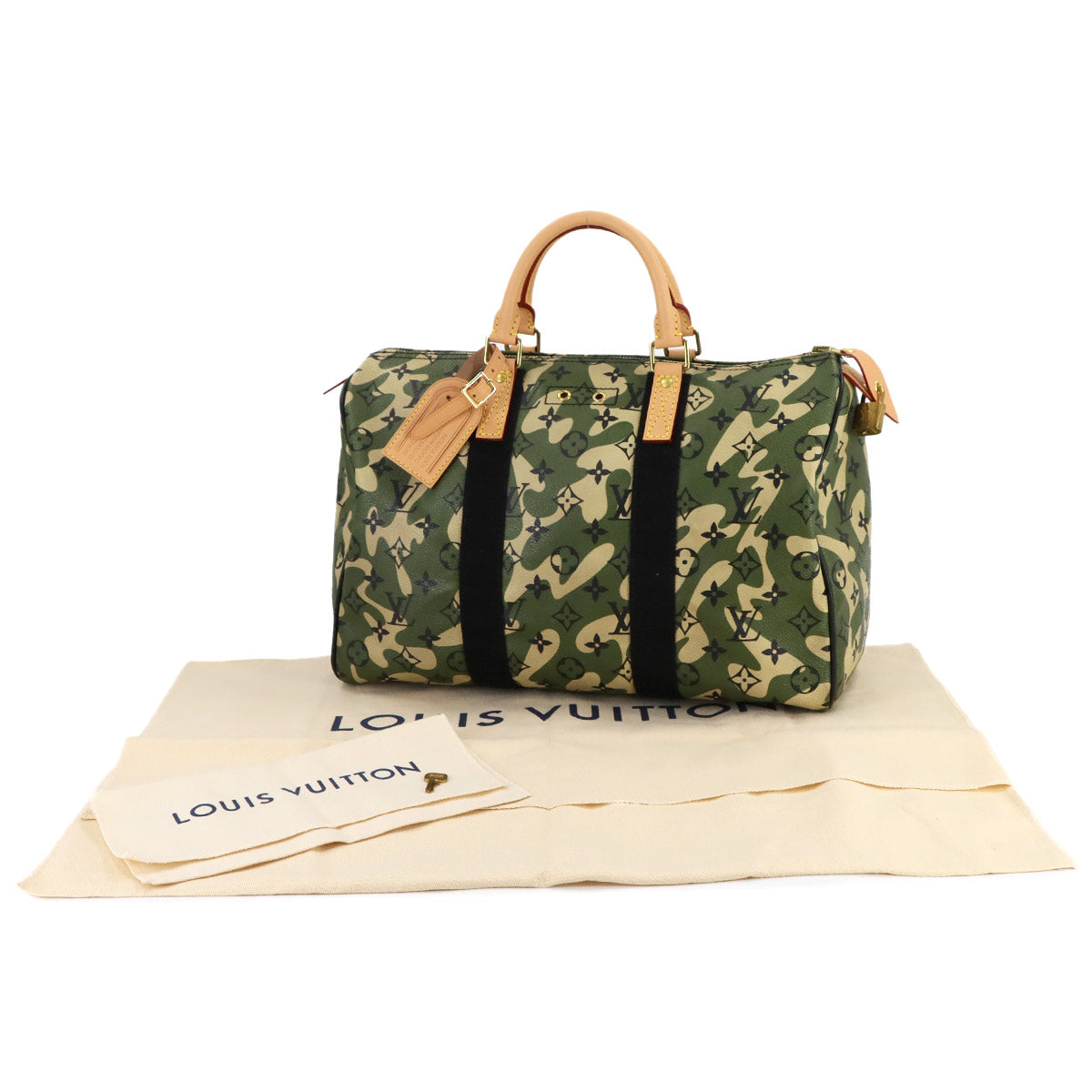 Monogramo Flage Speedy 35 Hand Bag M95773 Camouflage