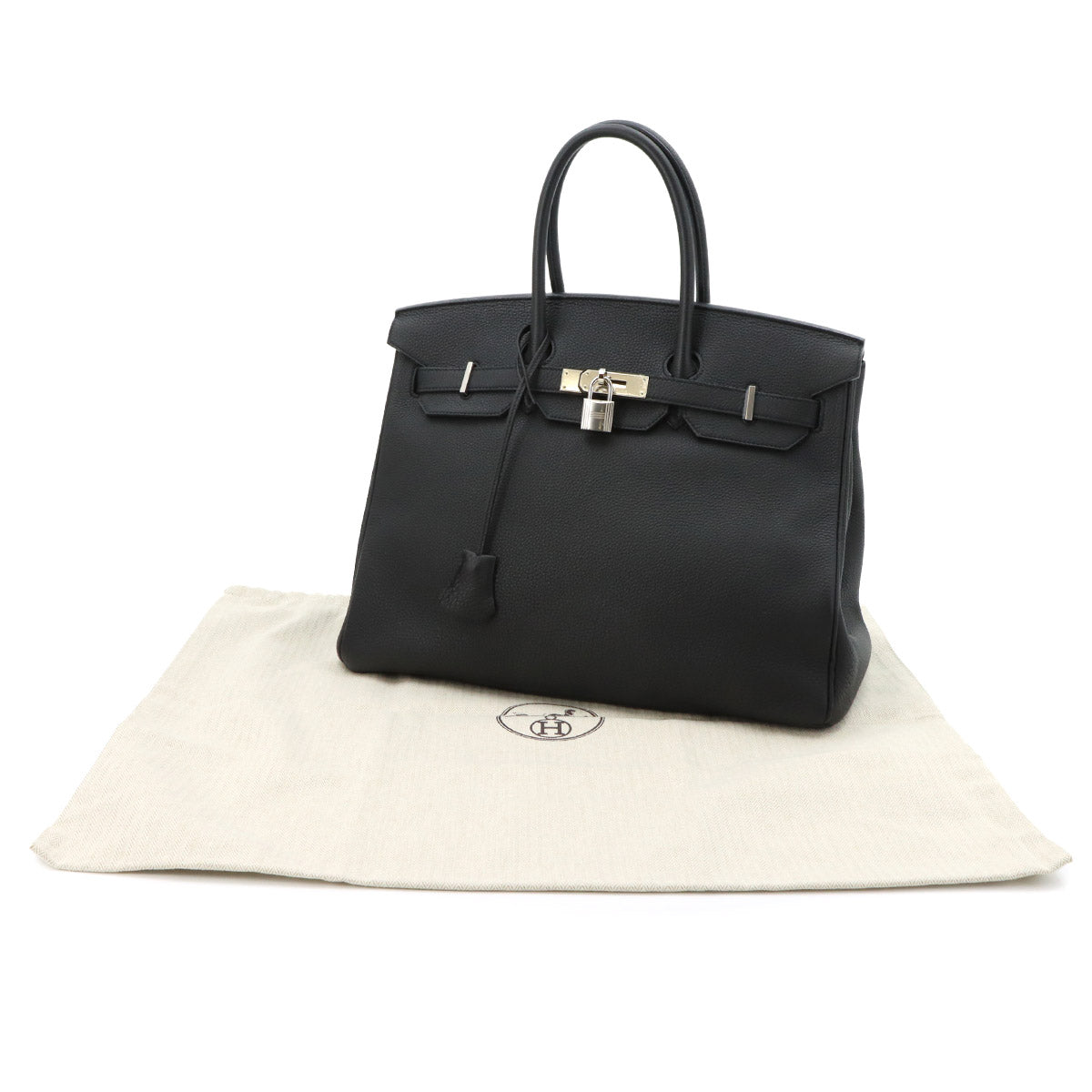 Birkin 35 Togo Black Hand Bag Purse