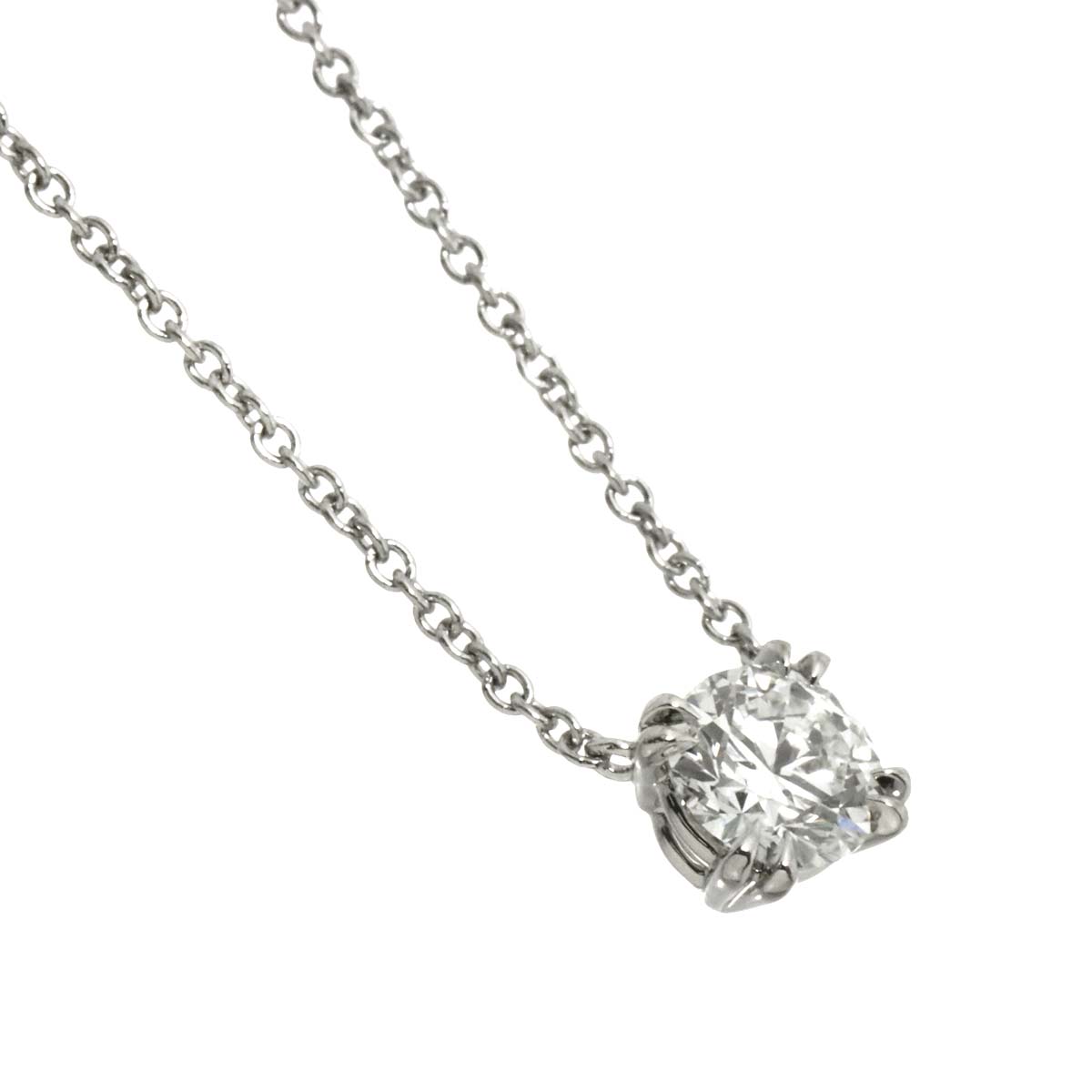 Solitaire Diamond 0.52ct F/VS2/3EX Necklace Pt