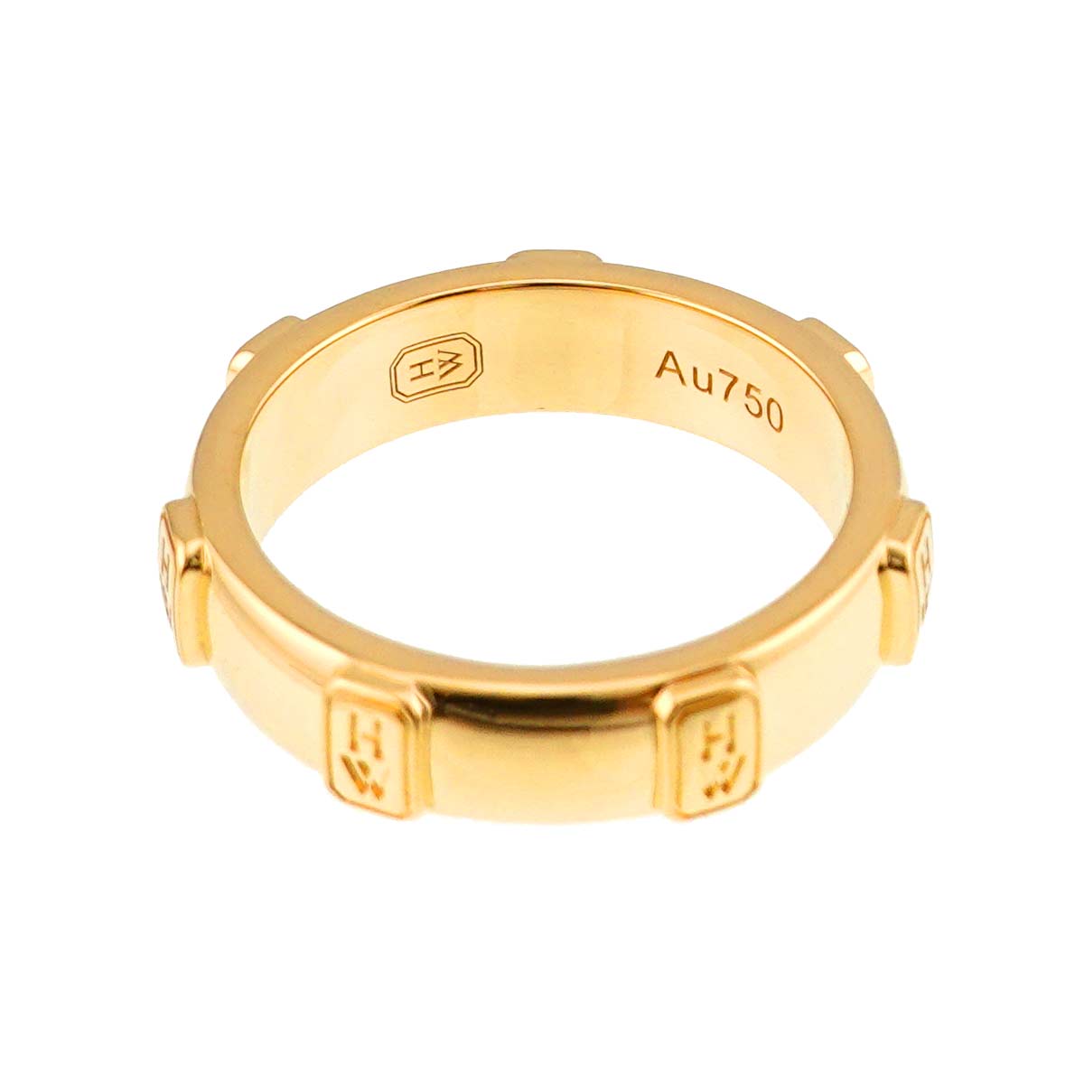 HW Logo Diamond Ring 18K YG 750 Size4.75-5(US)