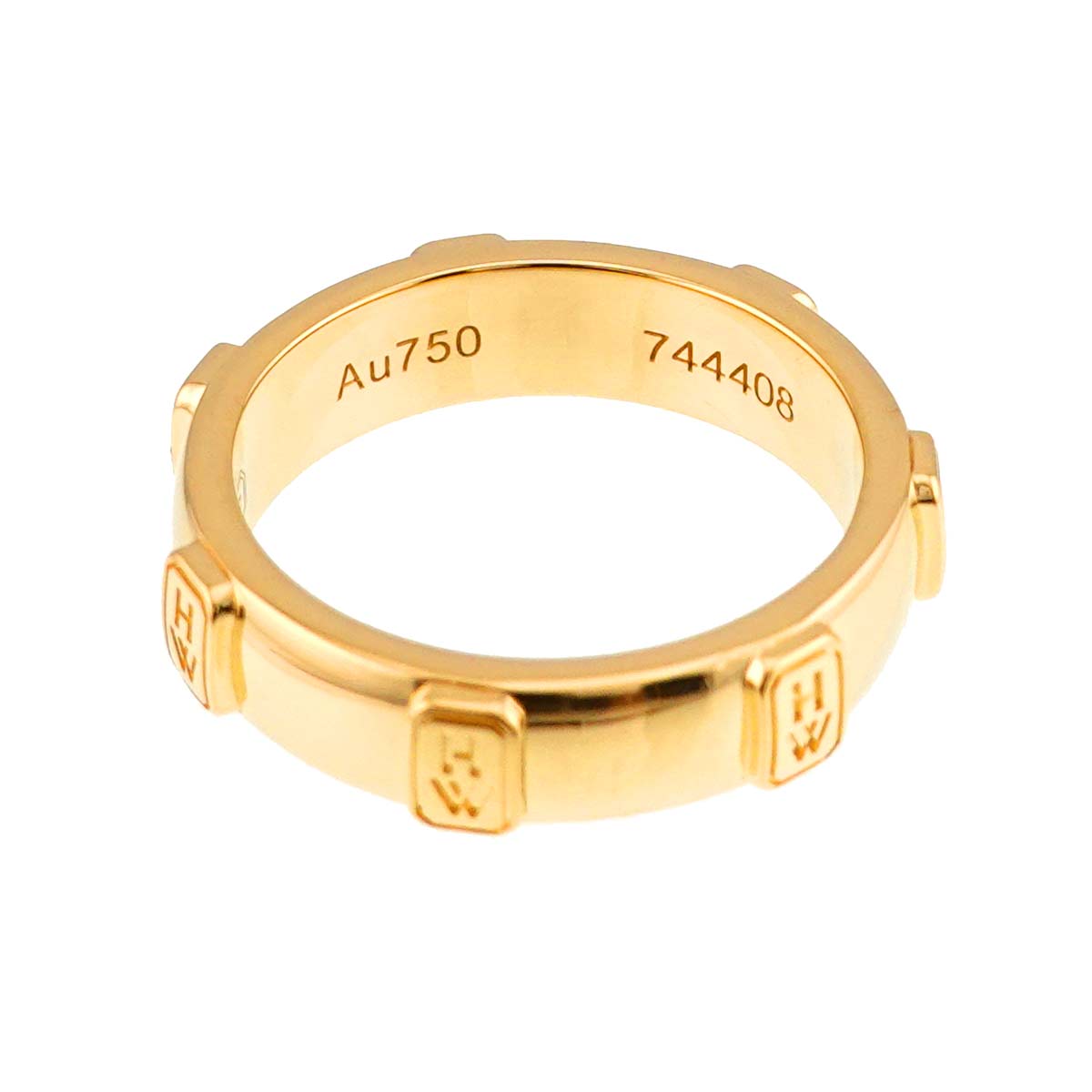 HW Logo Diamond Ring 18K YG 750 Size4.75-5(US)