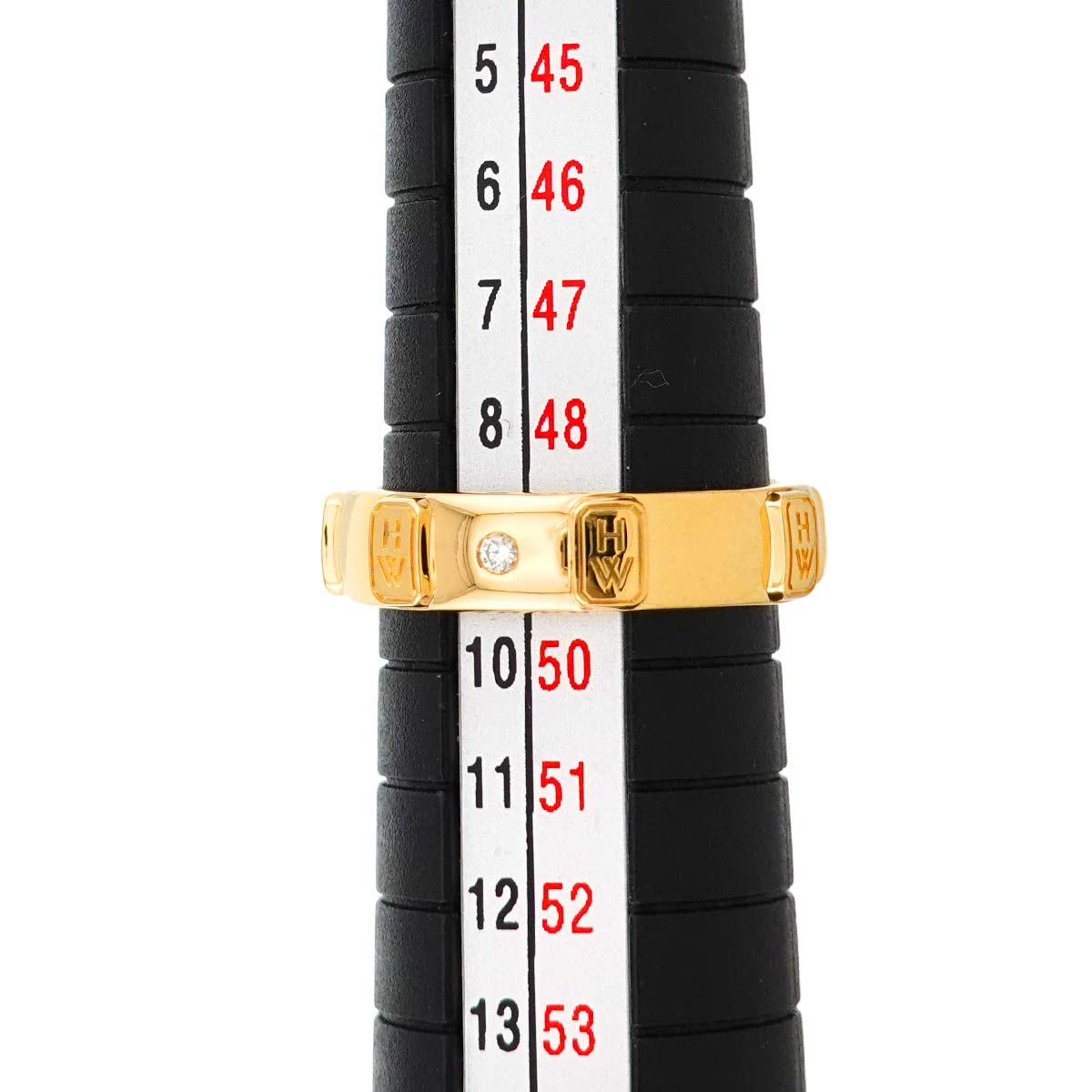 HW Logo Diamond Ring 18K YG 750 Size4.75-5(US)