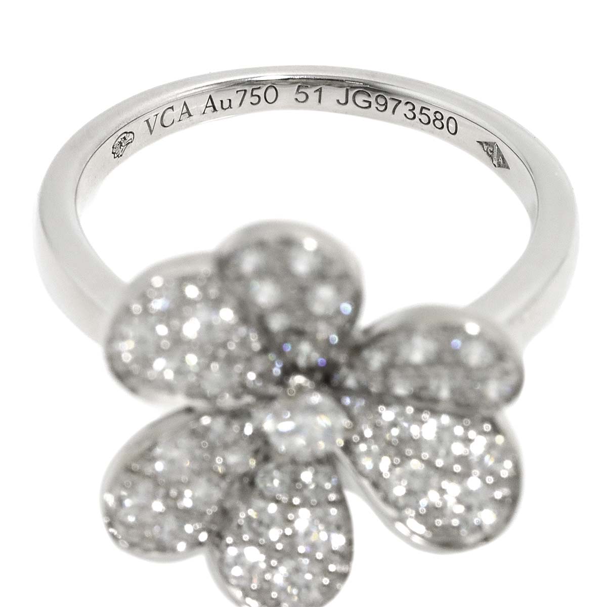 FRIVOLE Diamond Ring 18K WG 750 size51 5.5-5.75(US)