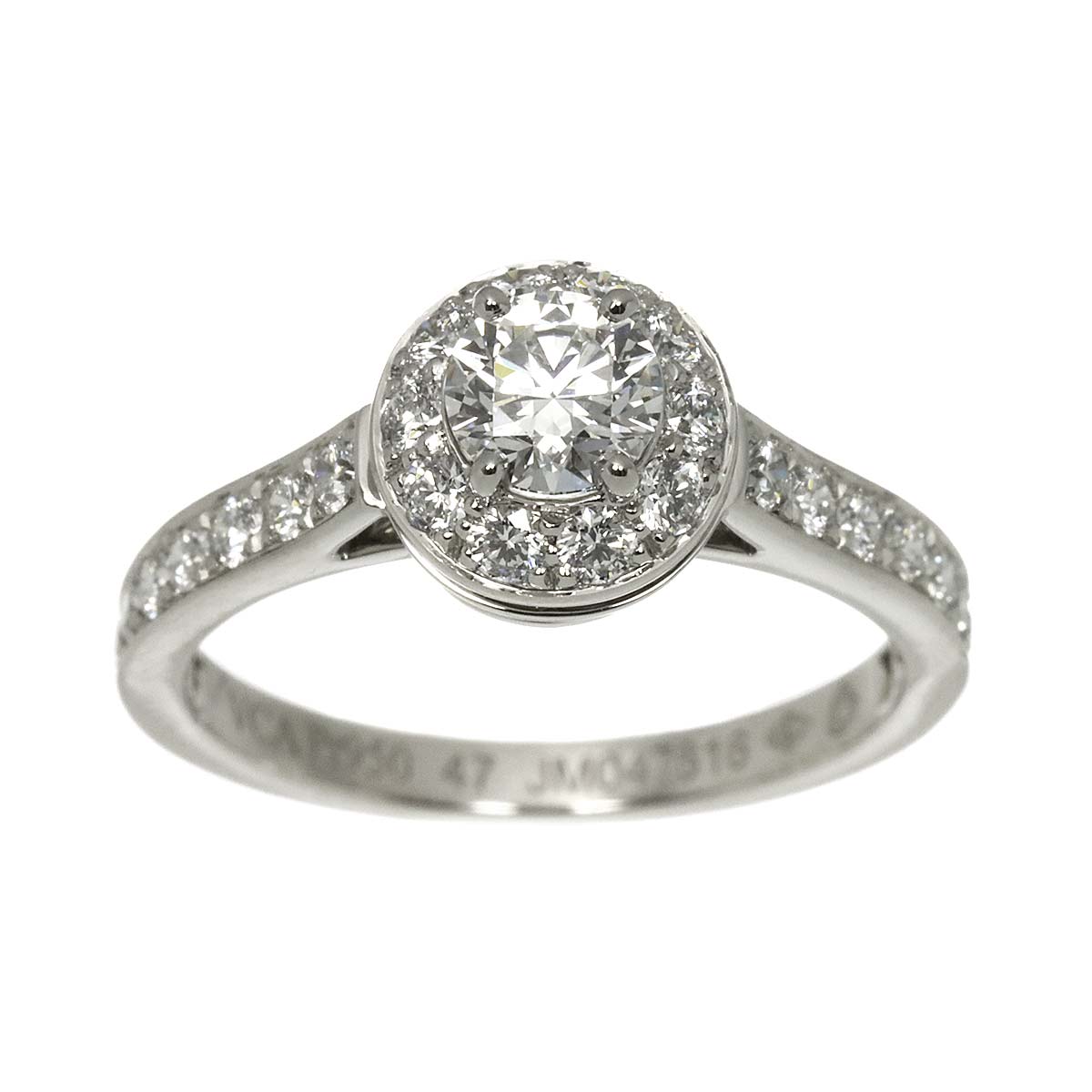 Diamond 0.32ct E/VVS2/3EX Ring Pt size47 4(US)