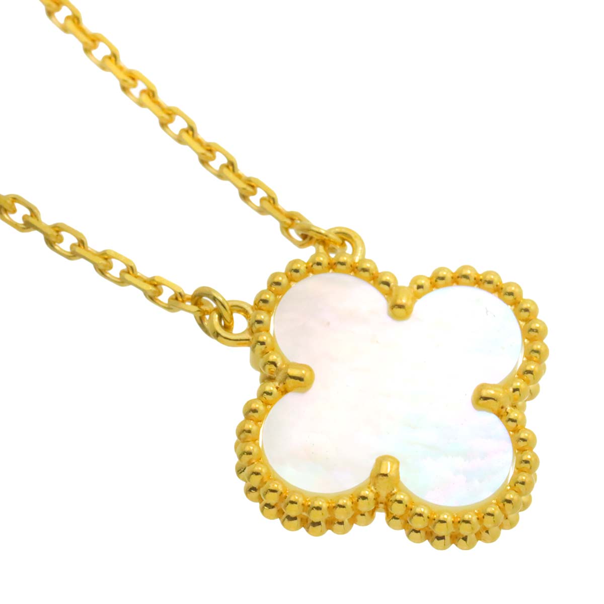 Vintage Alhambra MOP Necklace 18K YG 750