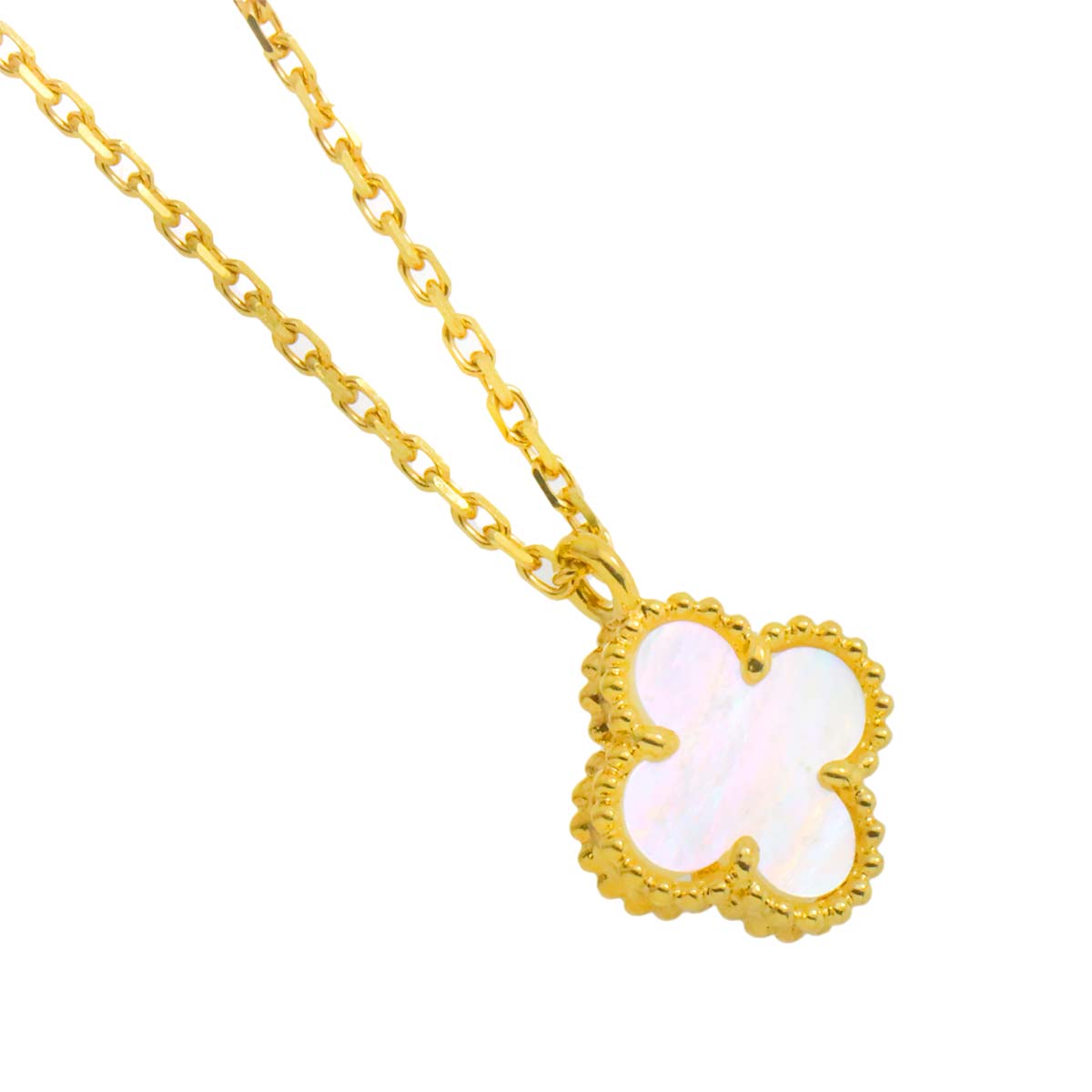 Sweet Alhambra MOP Necklace 18K YG 750